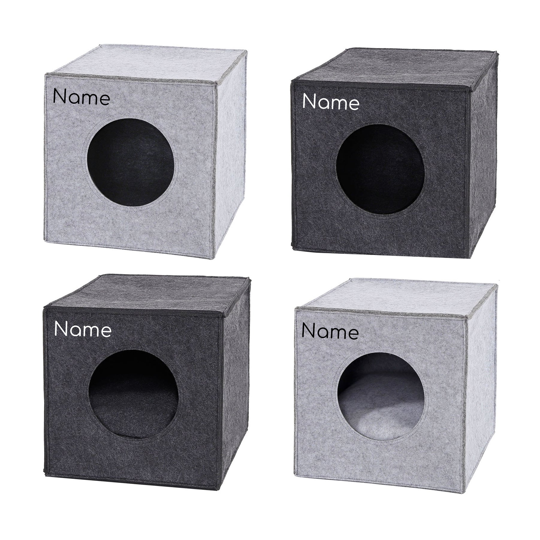 Filz-Katzenhöhle, personalisiert