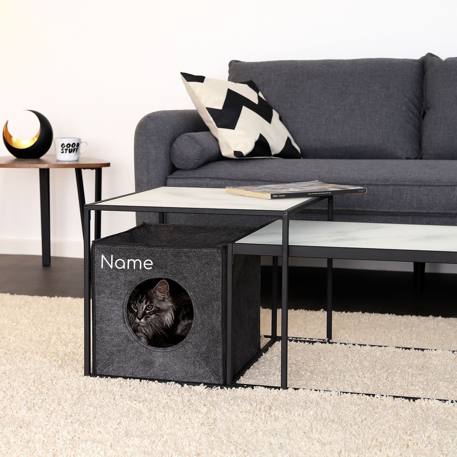 Filz-Katzenhöhle, personalisiert