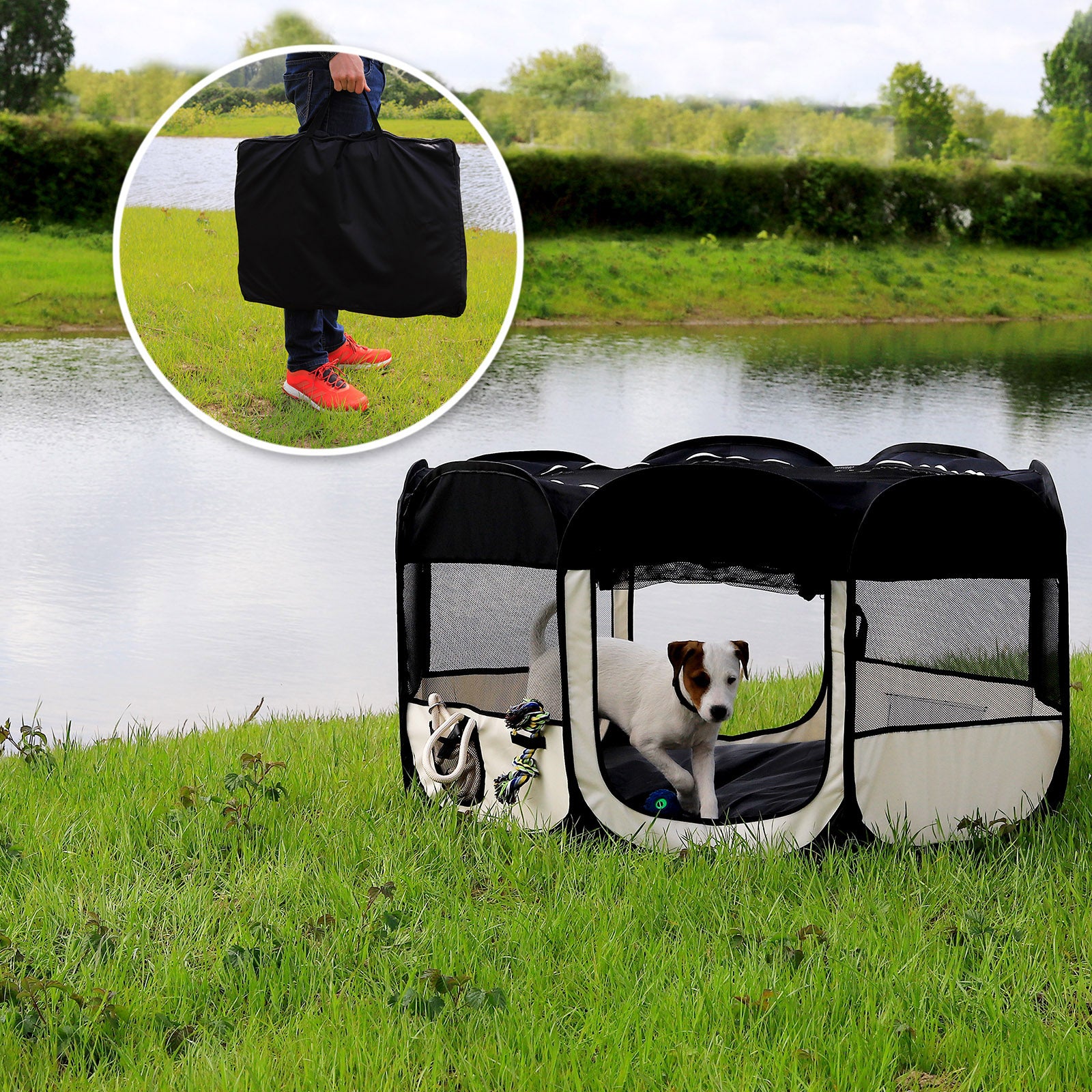 Faltbarer Welpenauslauf