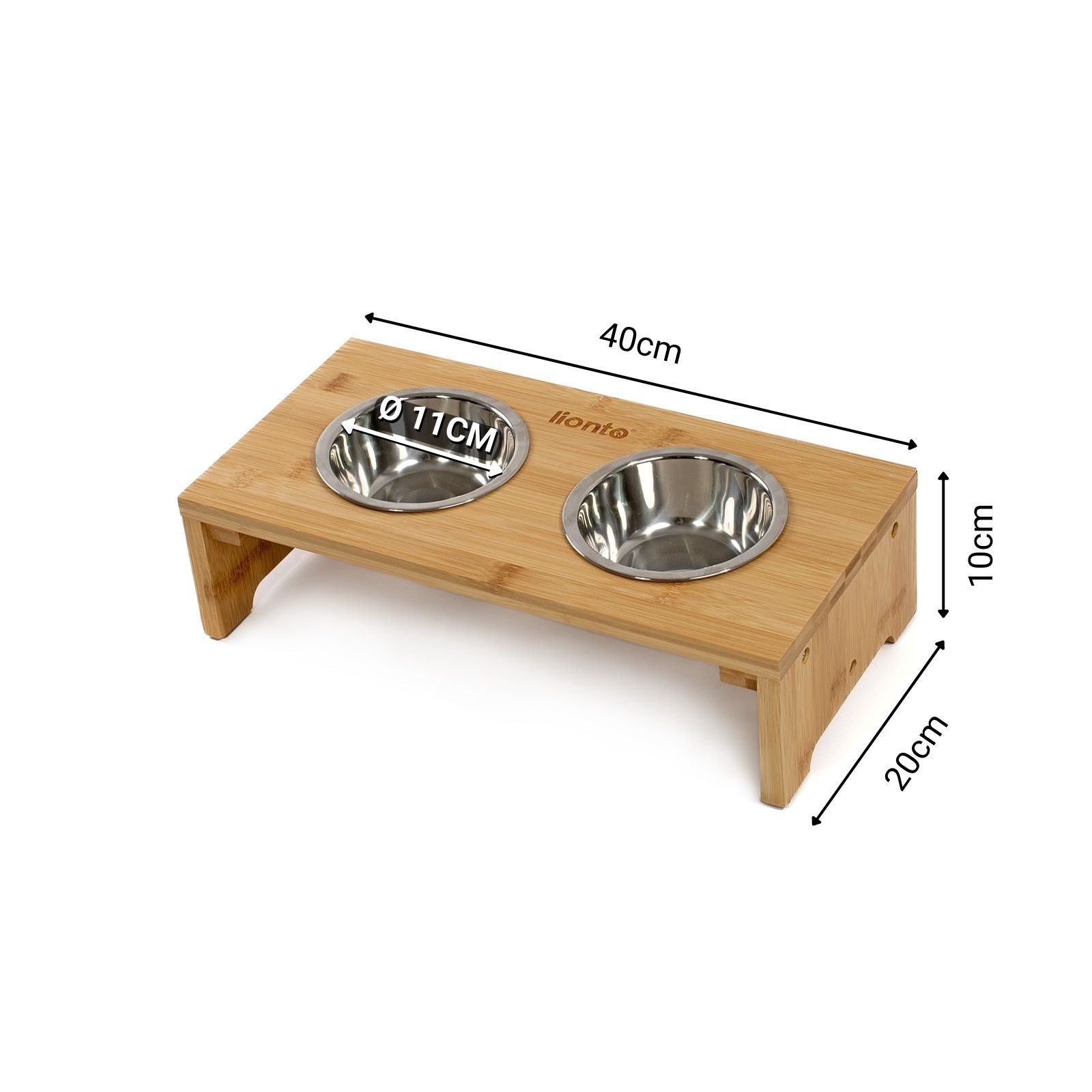 Erhöhte Futterstation aus Bambus