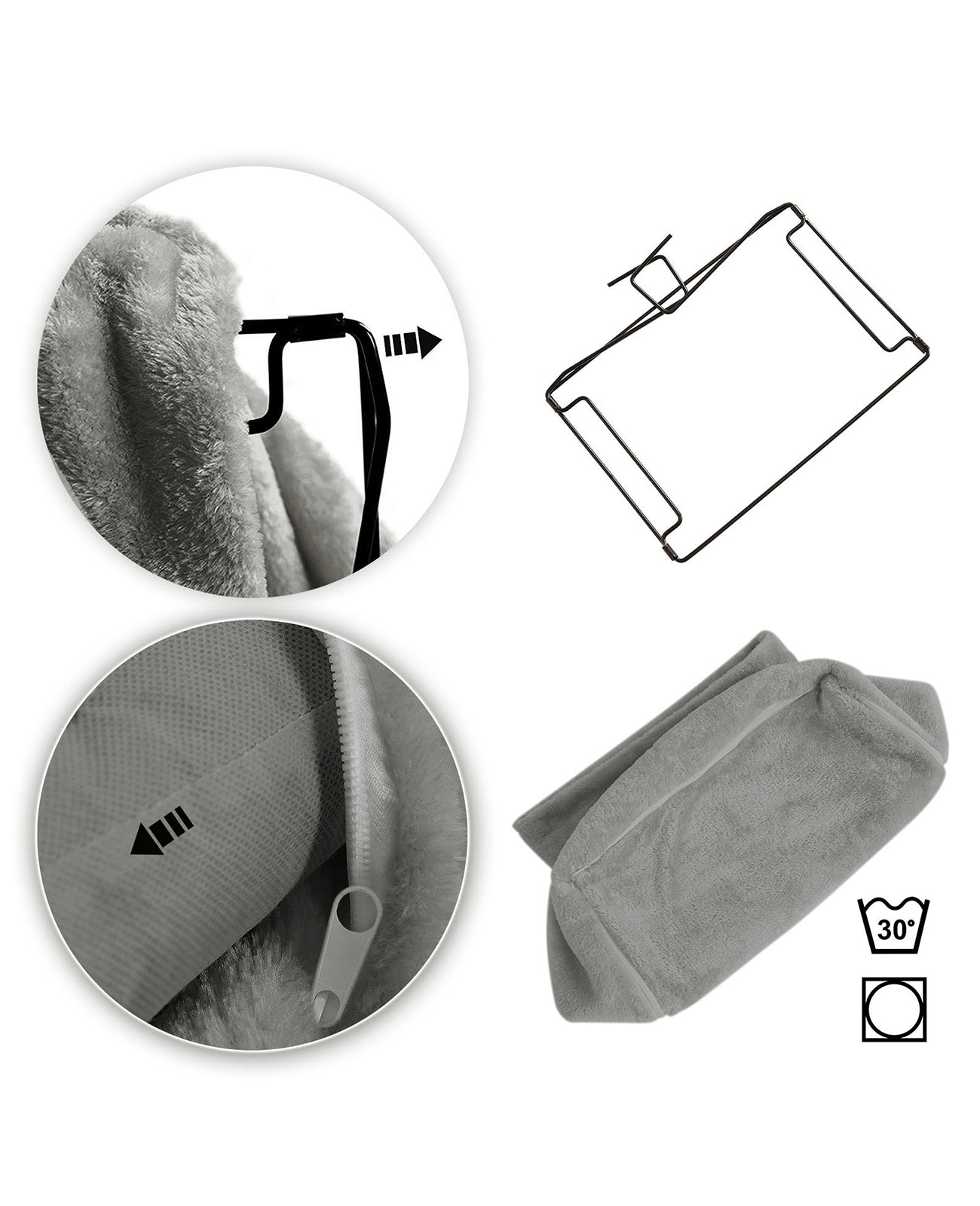 Katzenheizungsliege aus Plüsch