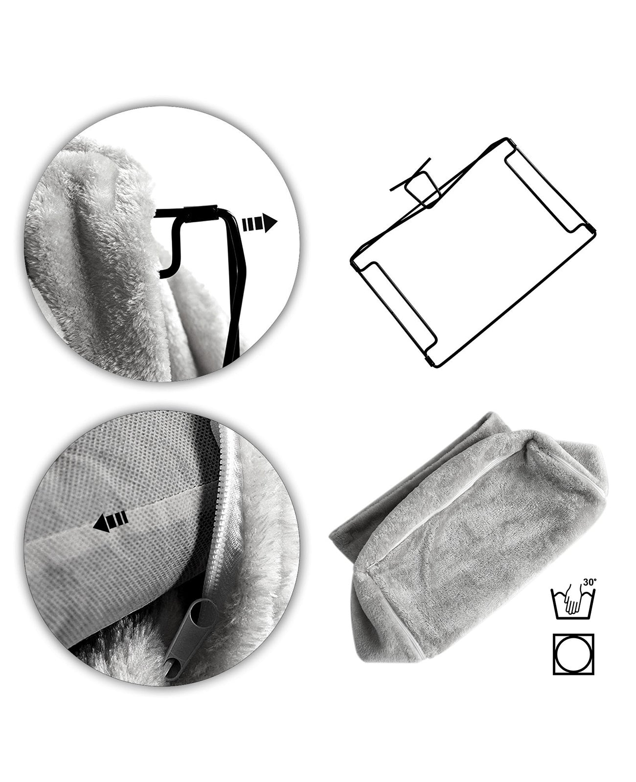 Katzenheizungsliege aus Plüsch