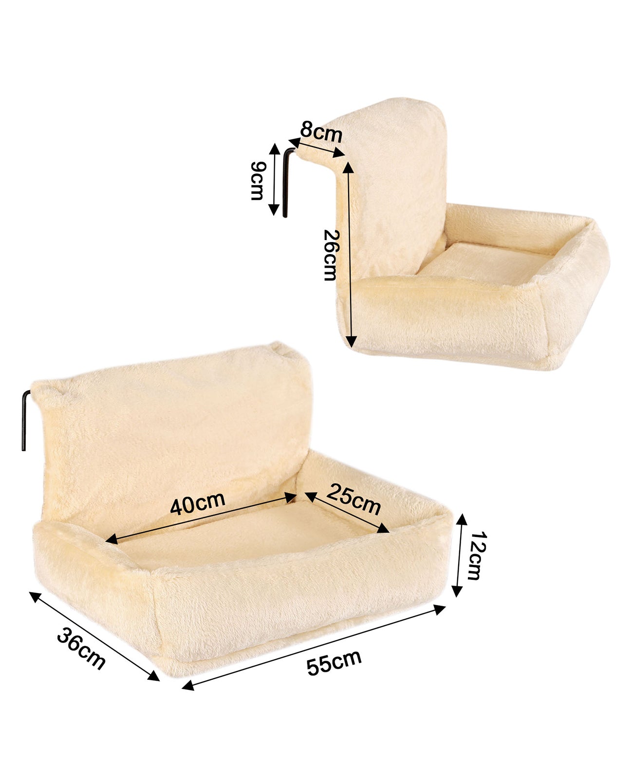 Katzenheizungsliege aus Plüsch