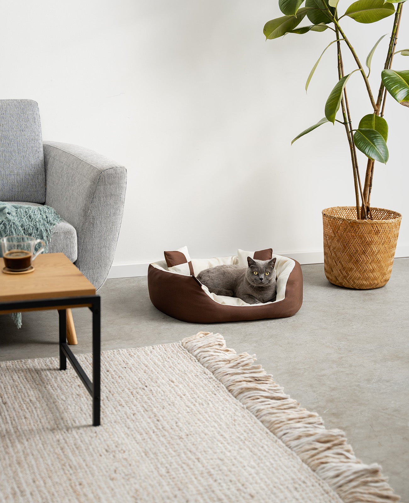 4-in-1 Katzenbett mit Wendekissen