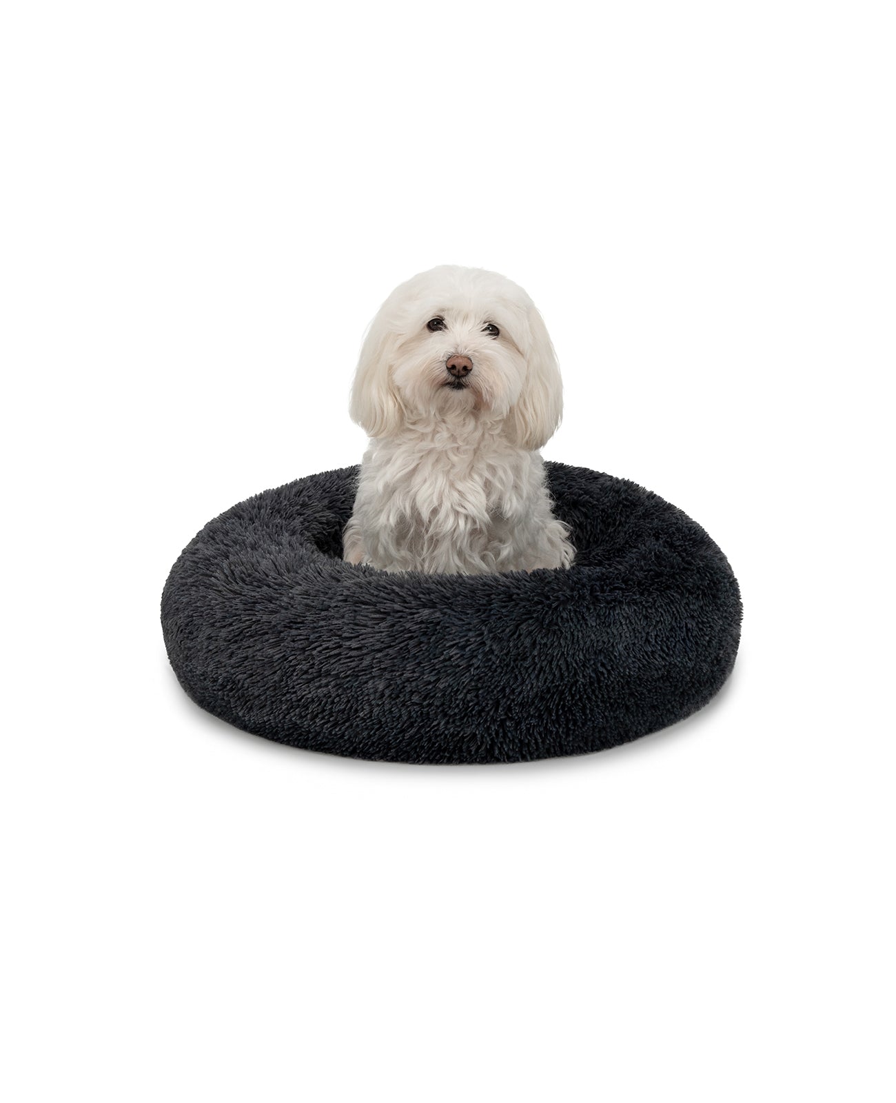 Rundes Hundebett in Donutform aus Plüsch