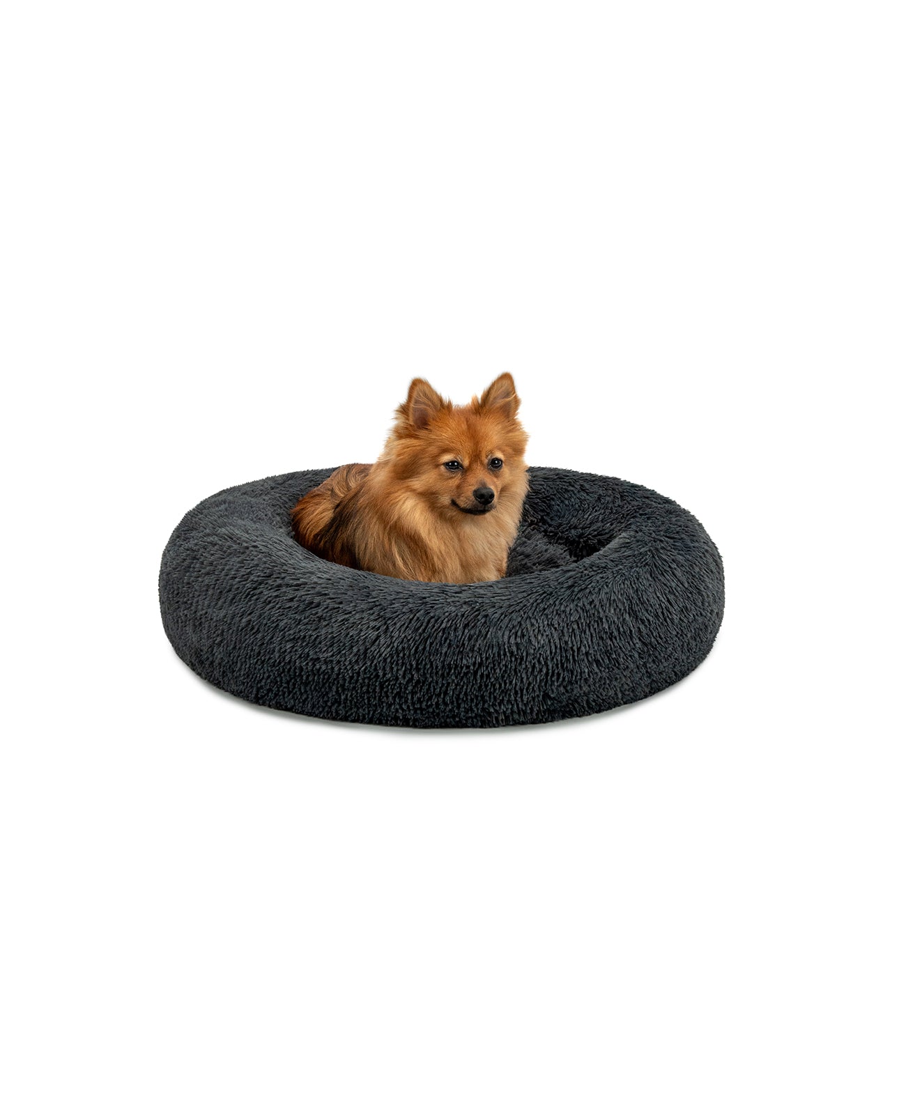 Rundes Hundebett in Donutform aus Plüsch