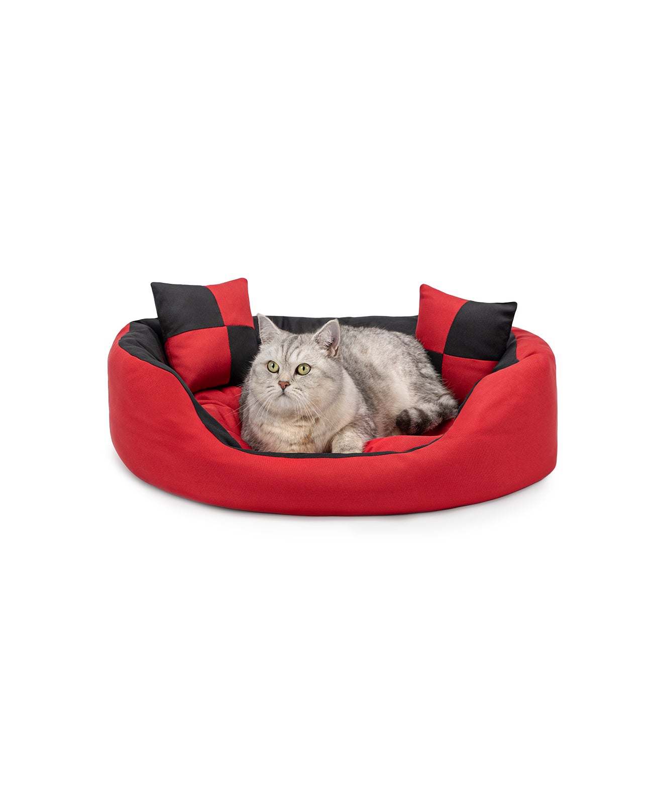 4-in-1 Katzenbett mit Wendekissen