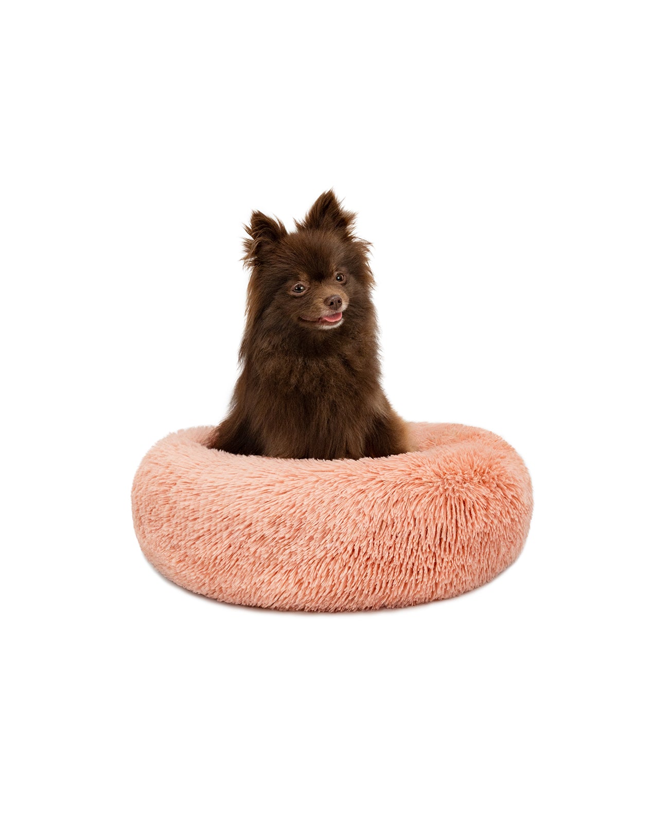 Rundes Hundebett in Donutform aus Plüsch