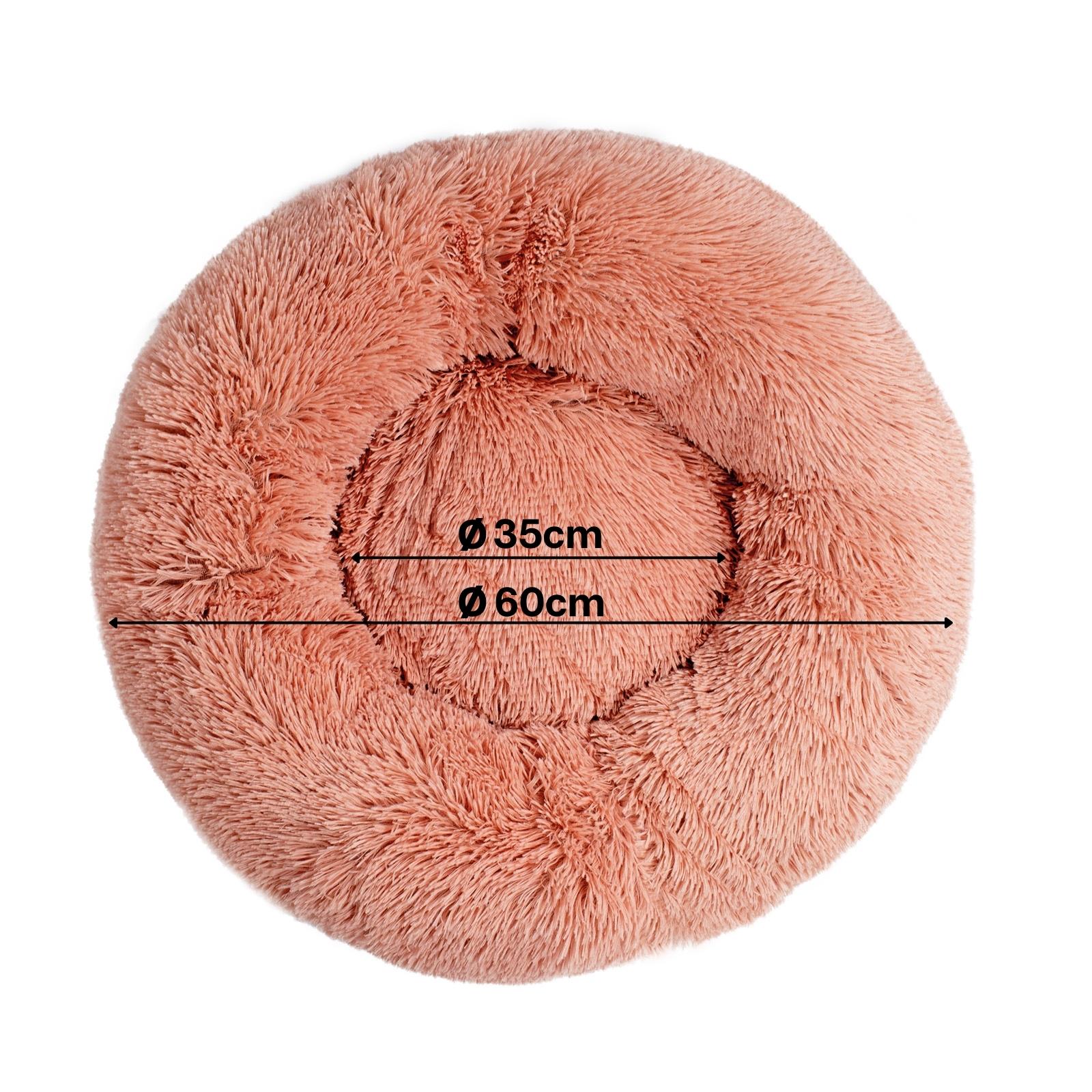 Rundes Katzenbett in Donutform aus Plüsch