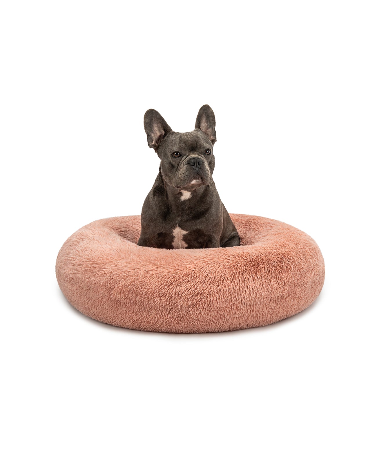 Rundes Hundebett in Donutform aus Plüsch