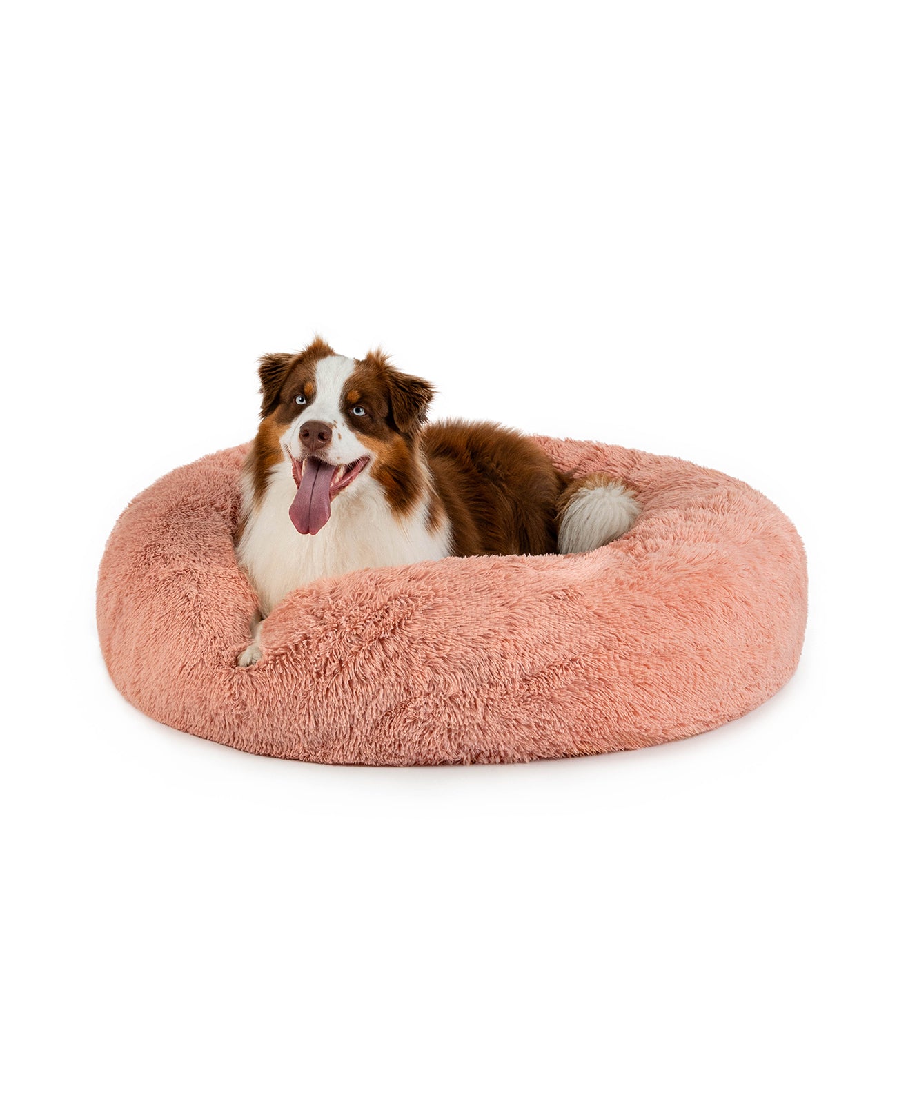 Rundes Hundebett in Donutform aus Plüsch