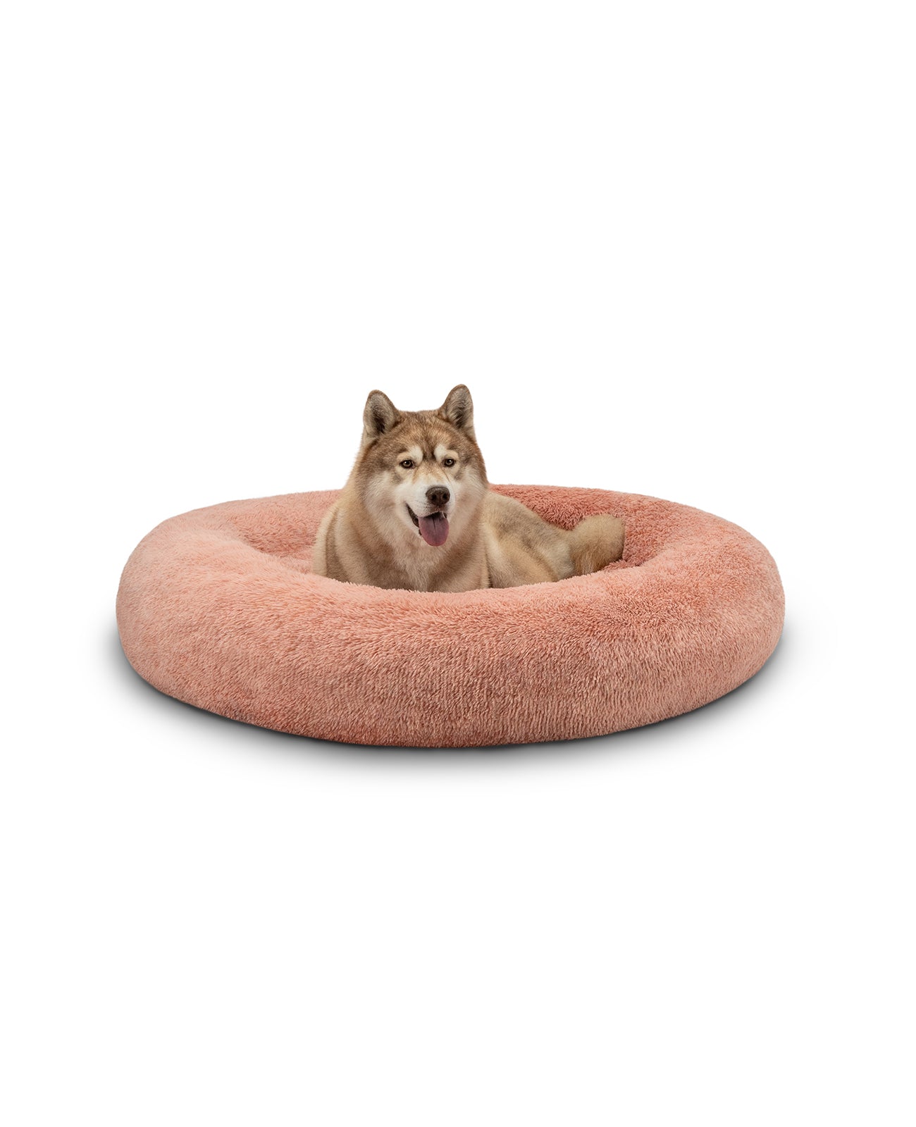 Rundes Hundebett in Donutform aus Plüsch