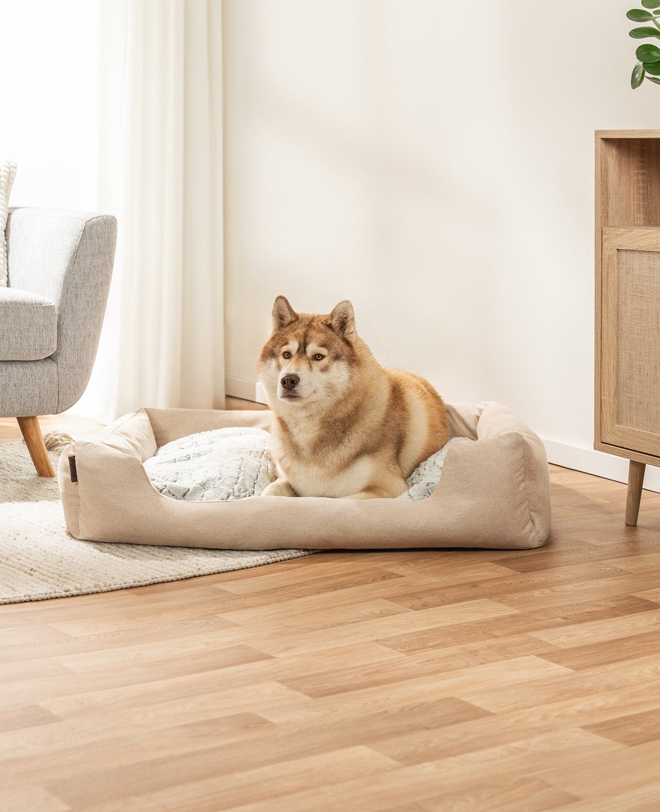 Hundebett mit Wendekissen