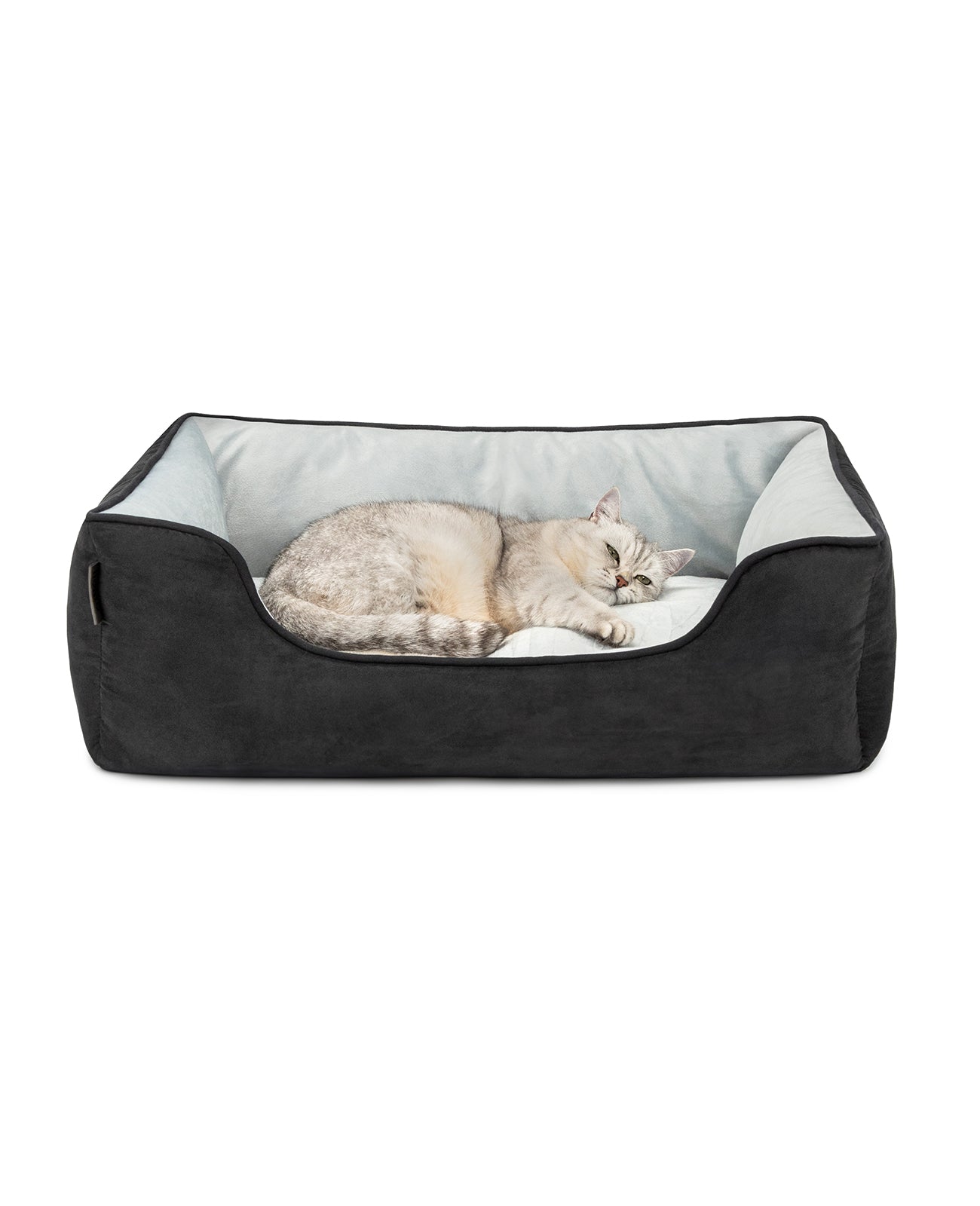 2-in-1 Katzenbett in Wildlederoptik