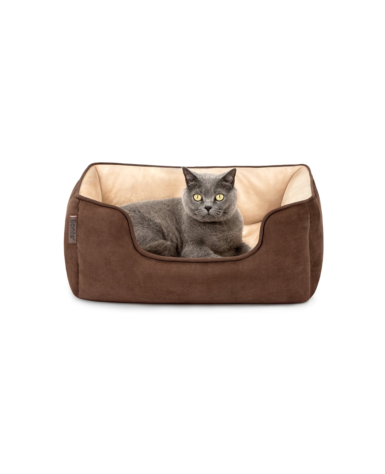 2-in-1 Katzenbett in Wildlederoptik