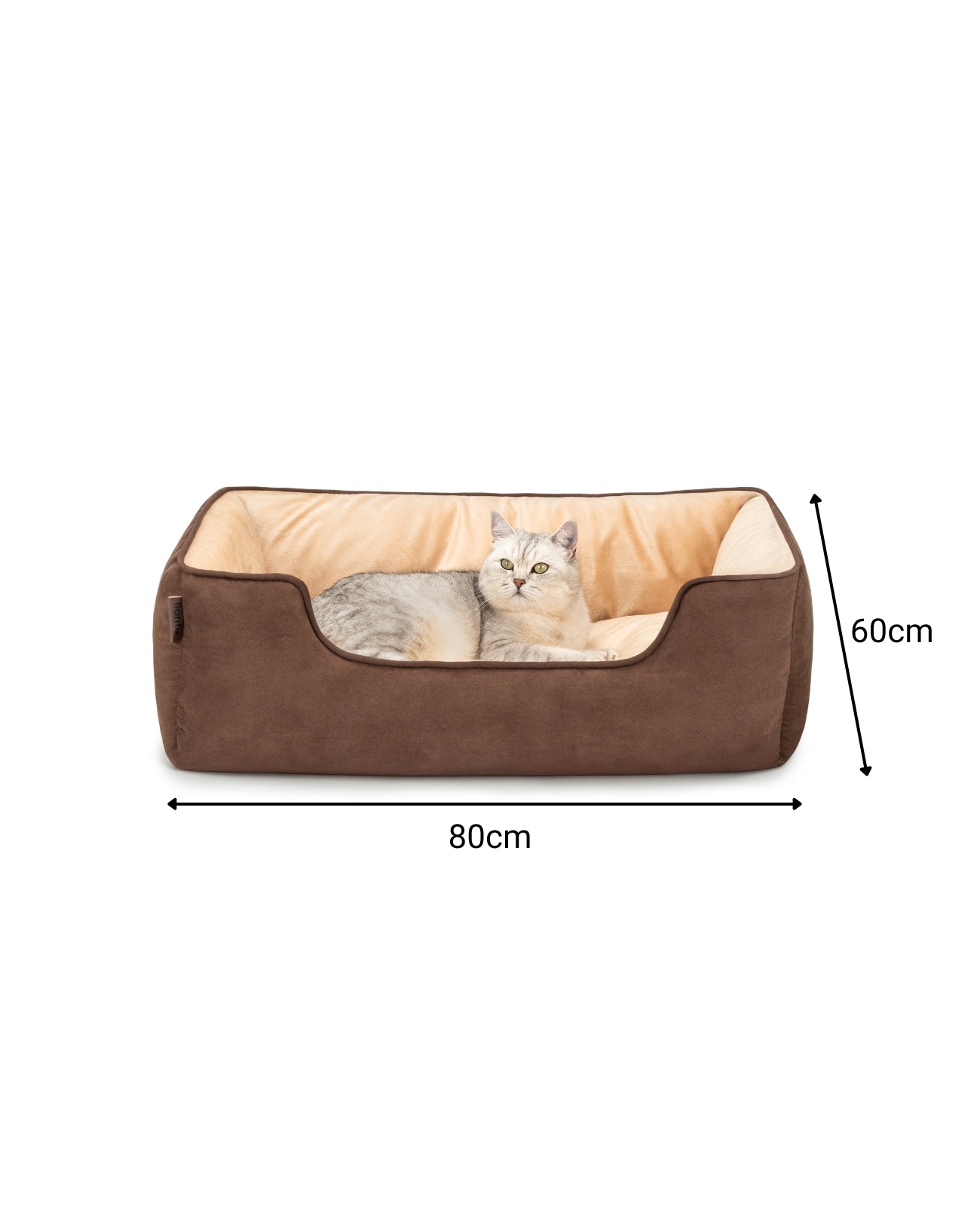 2-in-1 Katzenbett in Wildlederoptik