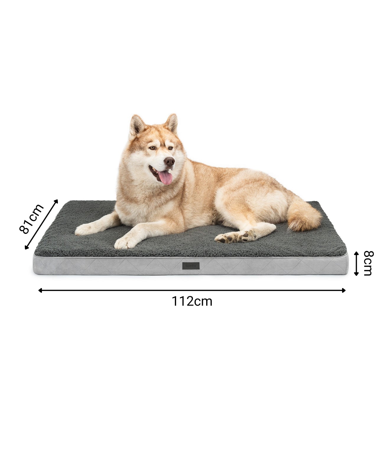 Orthopädisches Hundebett mit Plüsch