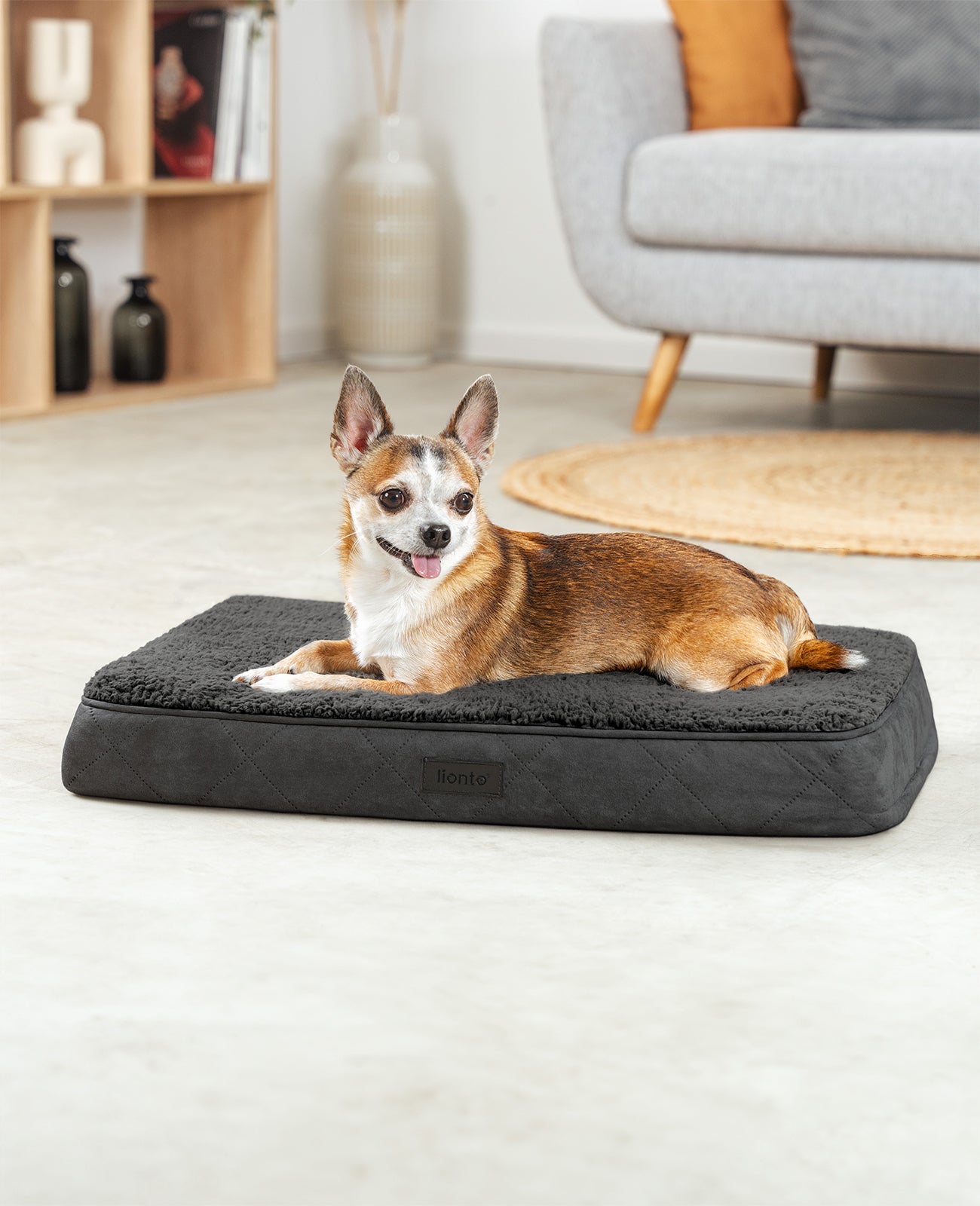 Orthopädisches Hundebett mit Plüsch