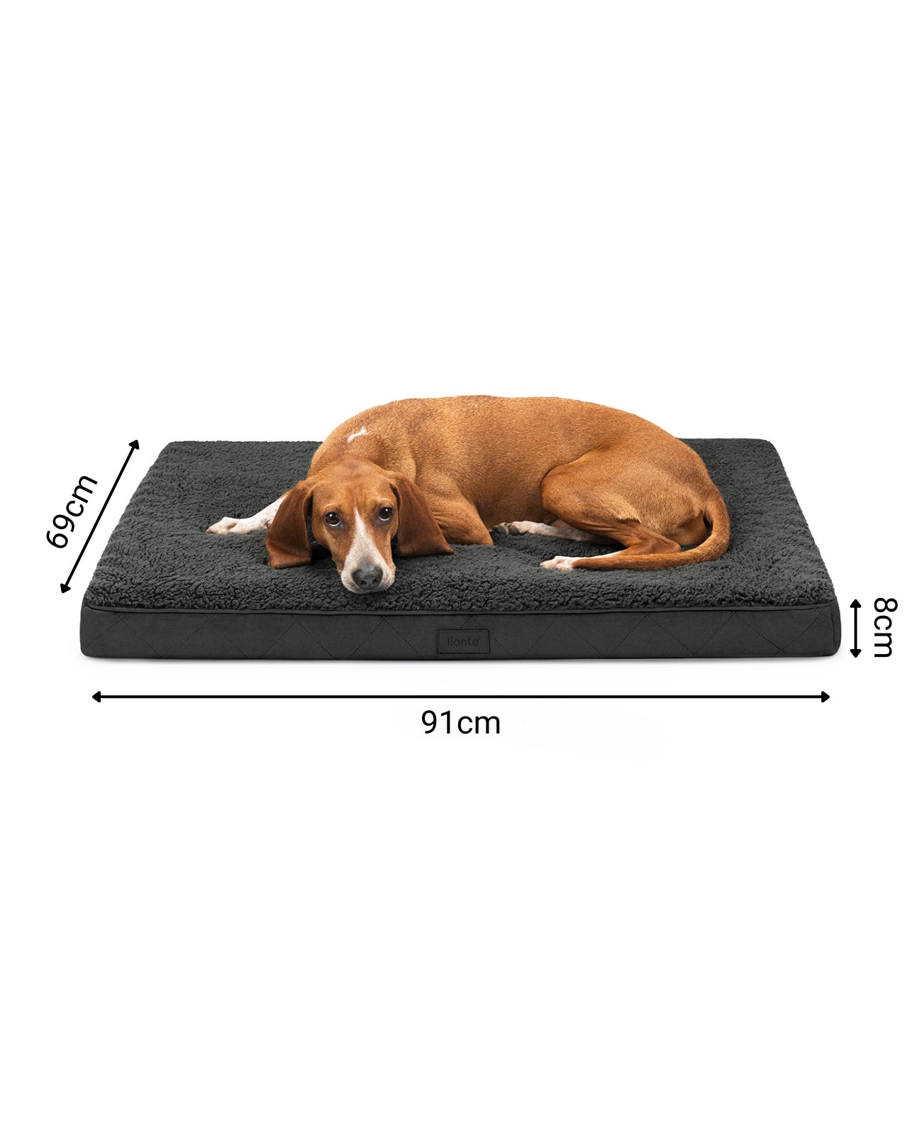 Orthopädisches Hundebett mit Plüsch