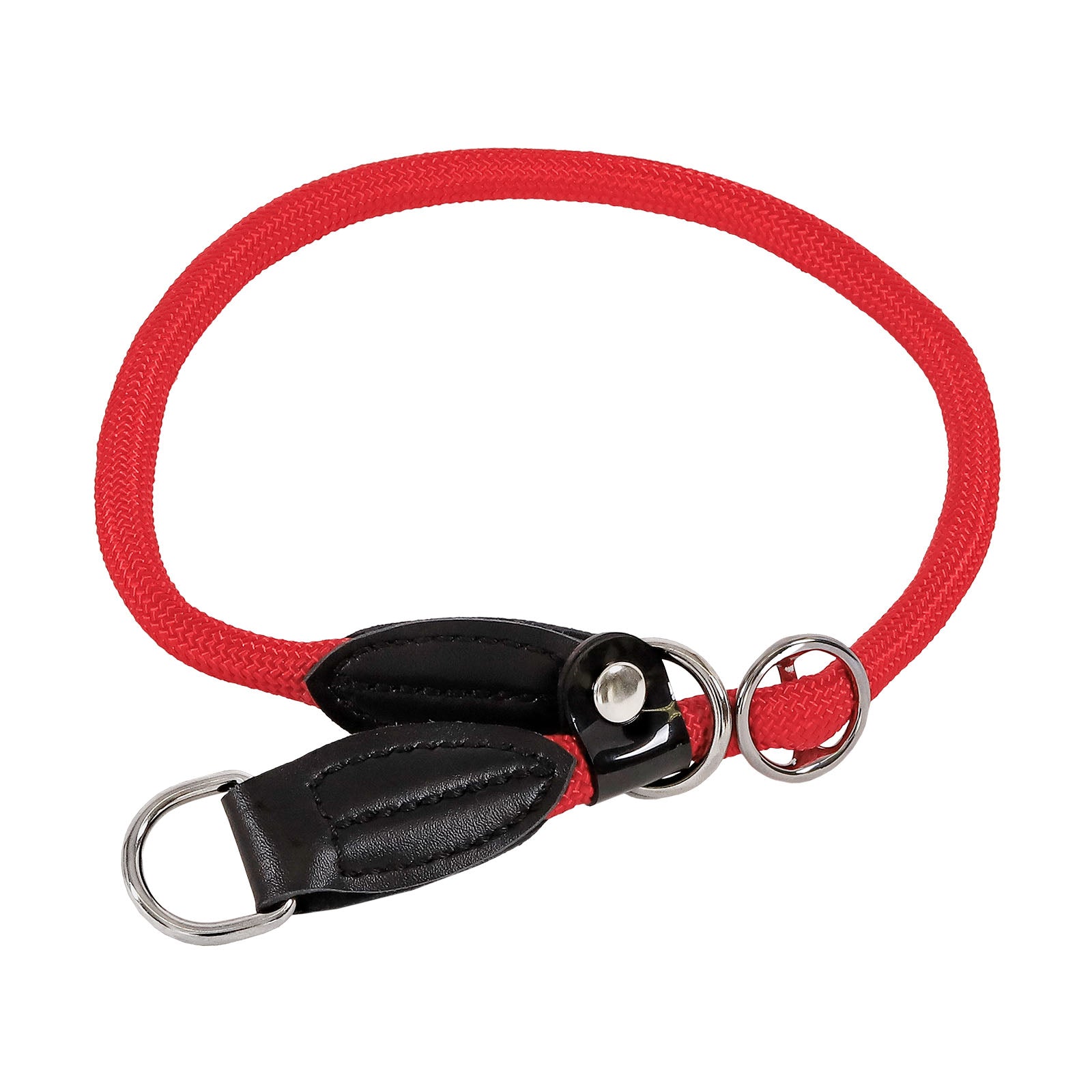 Retrieverhalsband mit Zugstopp aus Nylon in rot