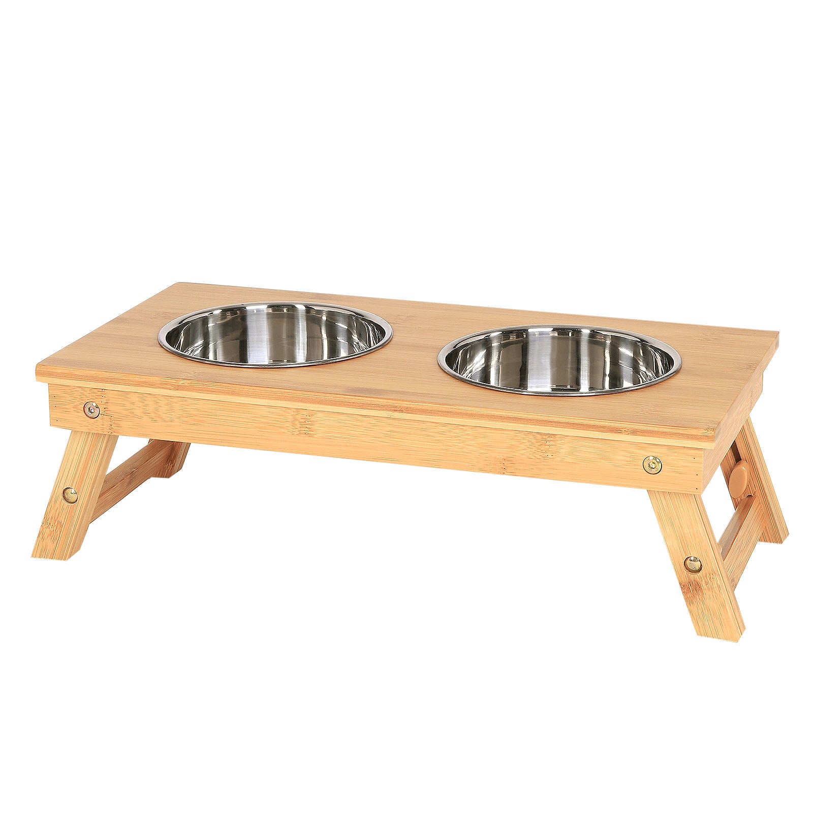 Futterstation für Katzen mit Bambusgestell