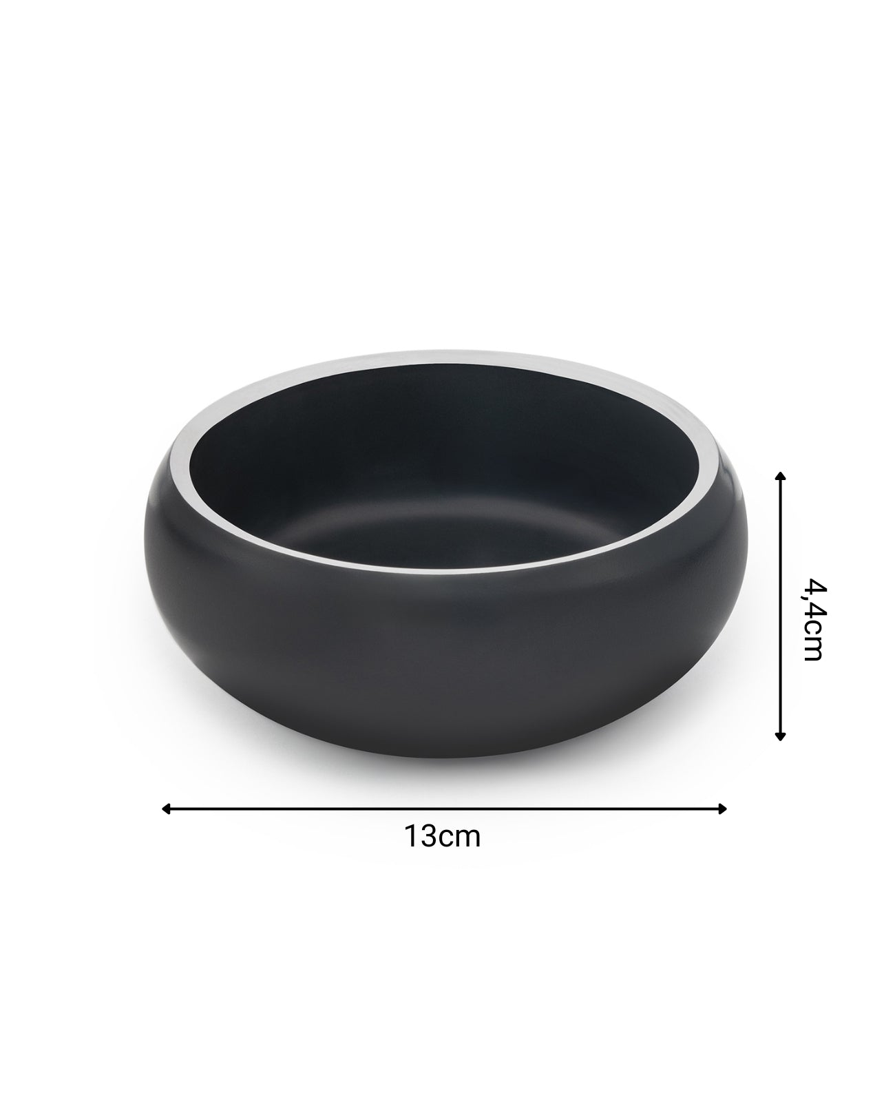 Katzennapf aus Edelstahl, gewölbt