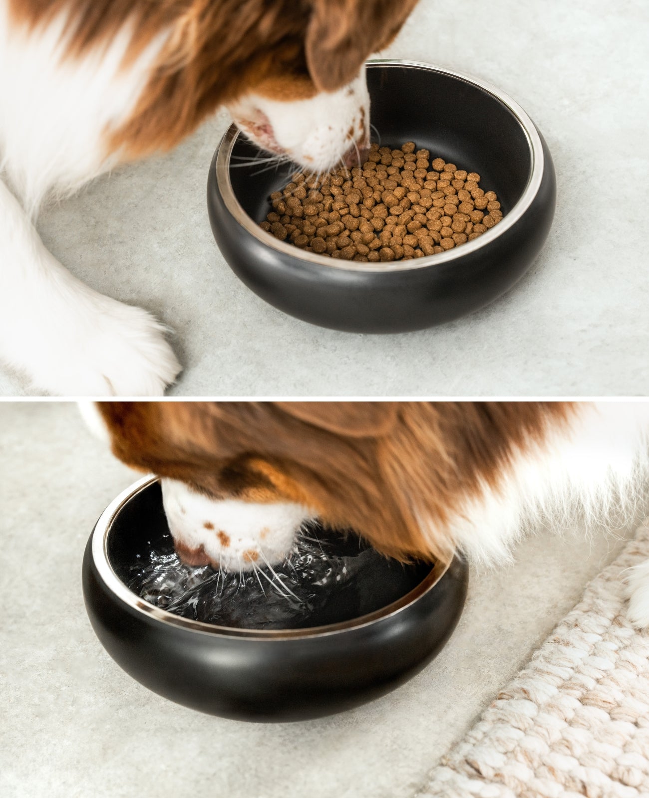 Napf aus Edelstahl, gewölbt