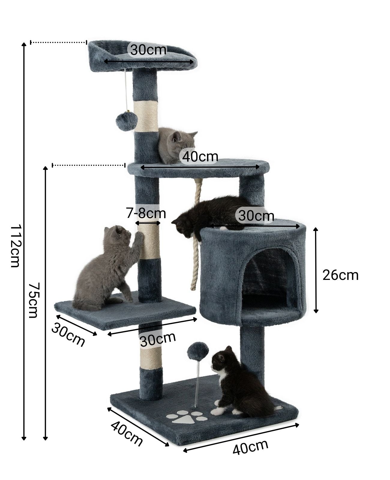 Kratzbaum Höhe 112 cm