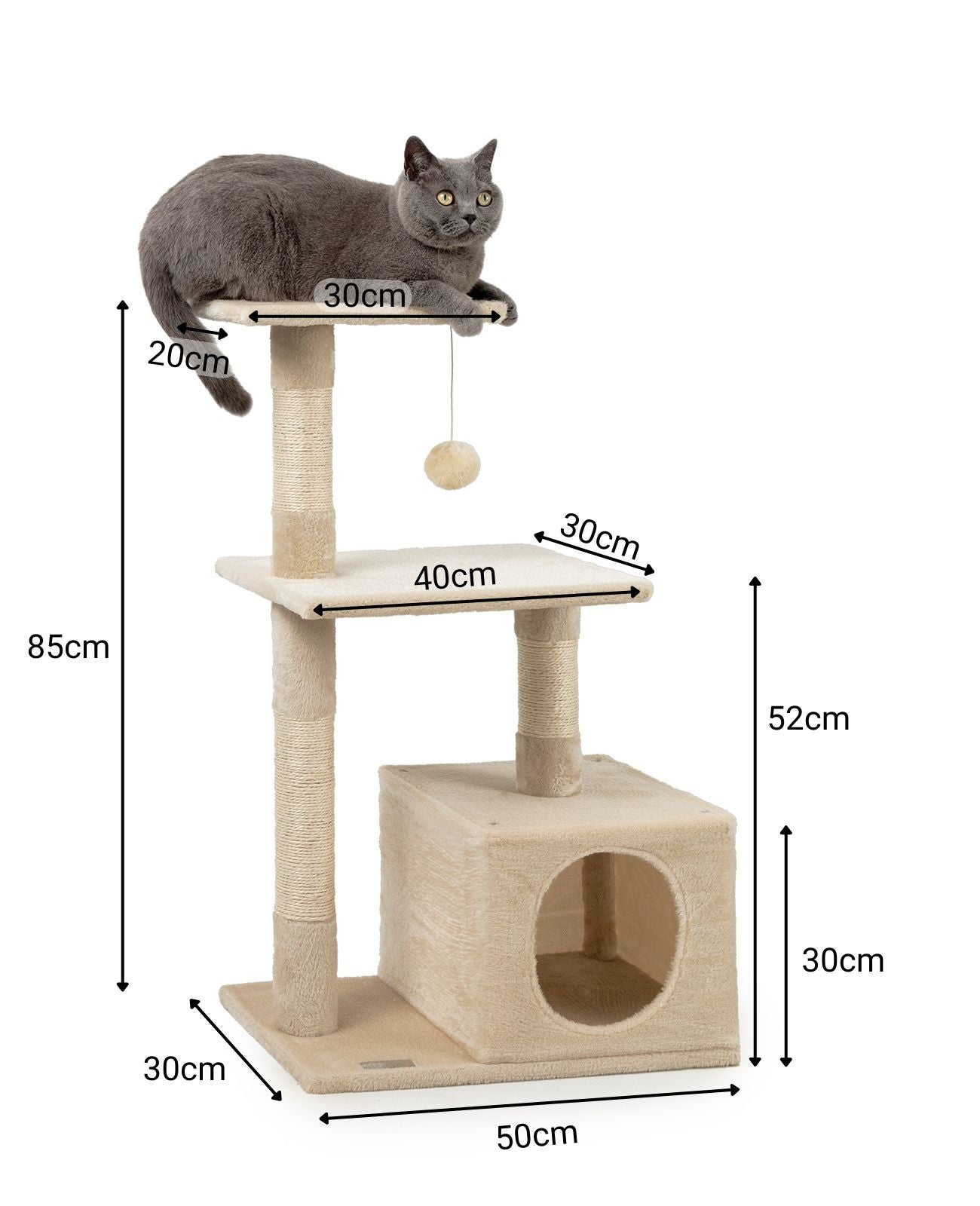 Katzenkratzbaum Höhe 85 cm