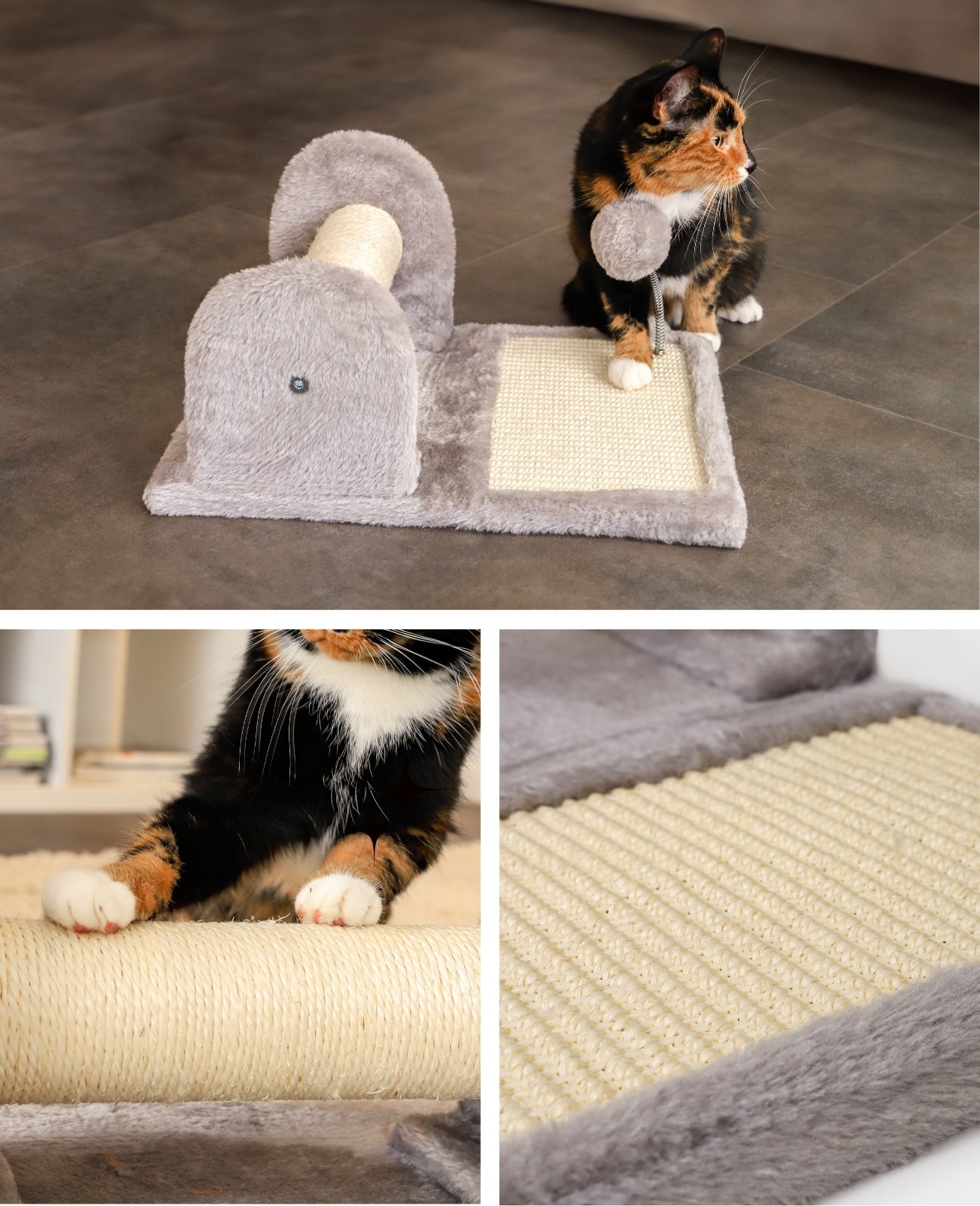 Kratzbrett mit Plüsch und Spielball