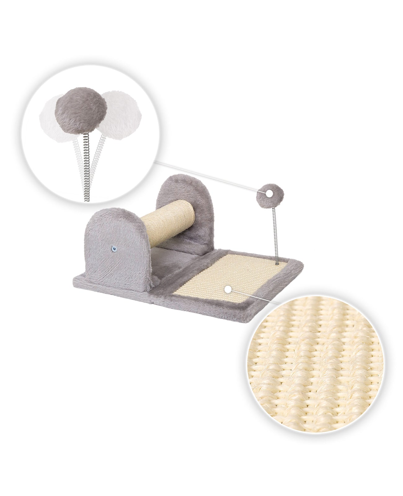 Kratzbrett mit Plüsch und Spielball