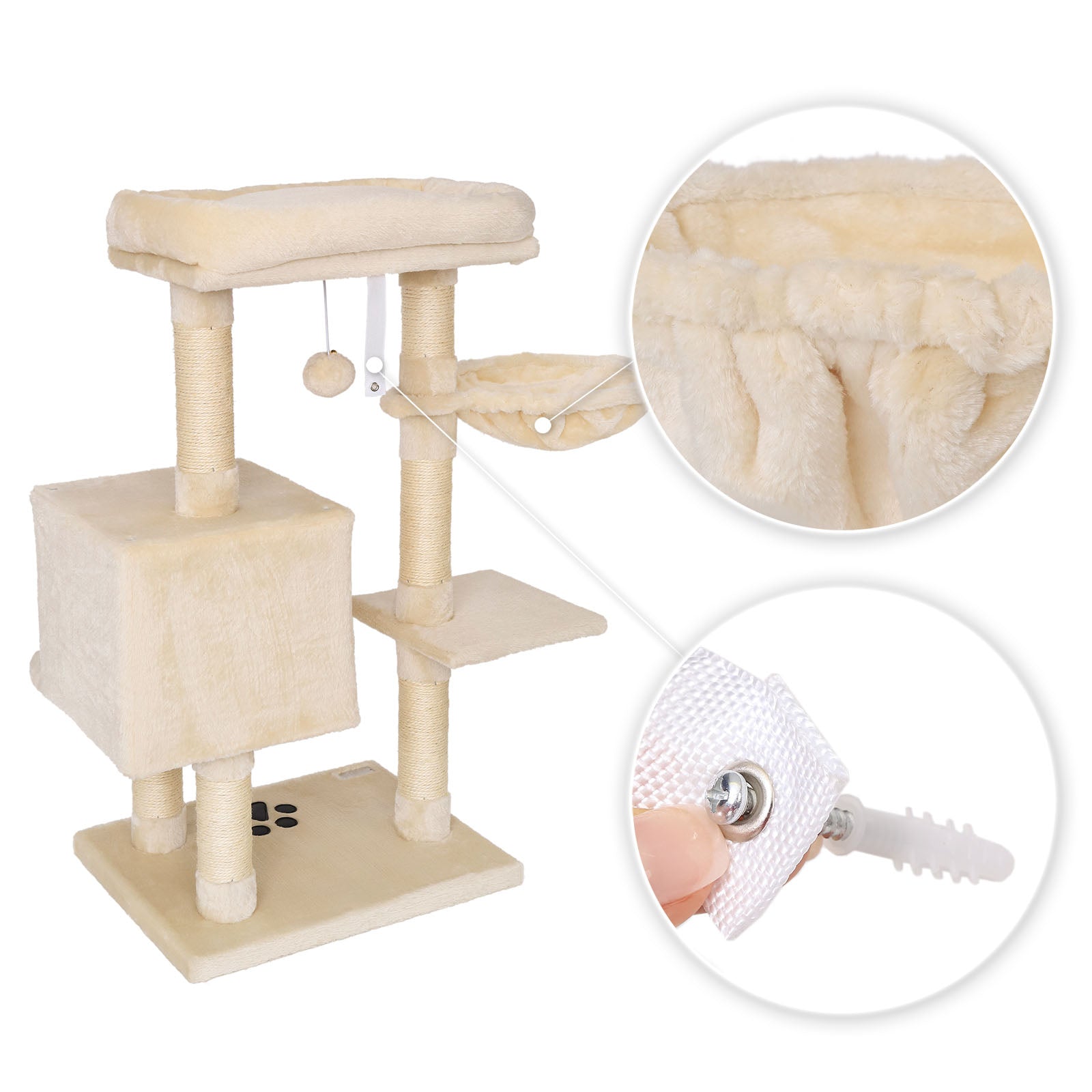 Katzenkratzbaum Höhe 93 cm