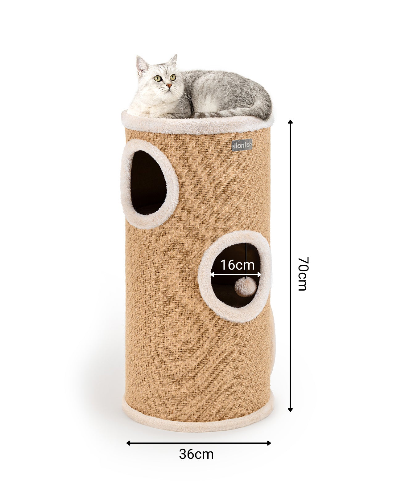 lionto Kratztonne aus Jute, verschiedene Höhen