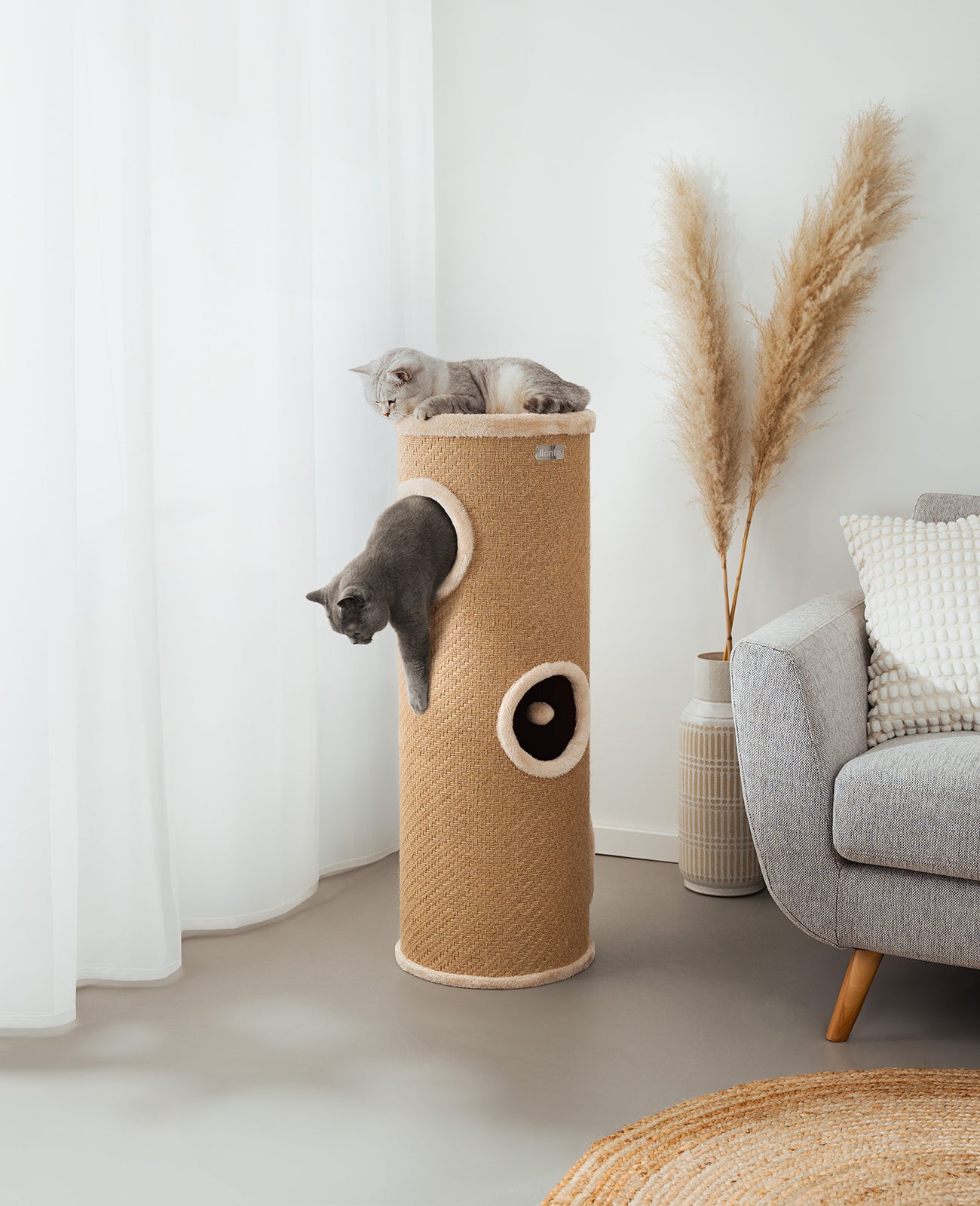 lionto Kratztonne aus Jute, verschiedene Höhen