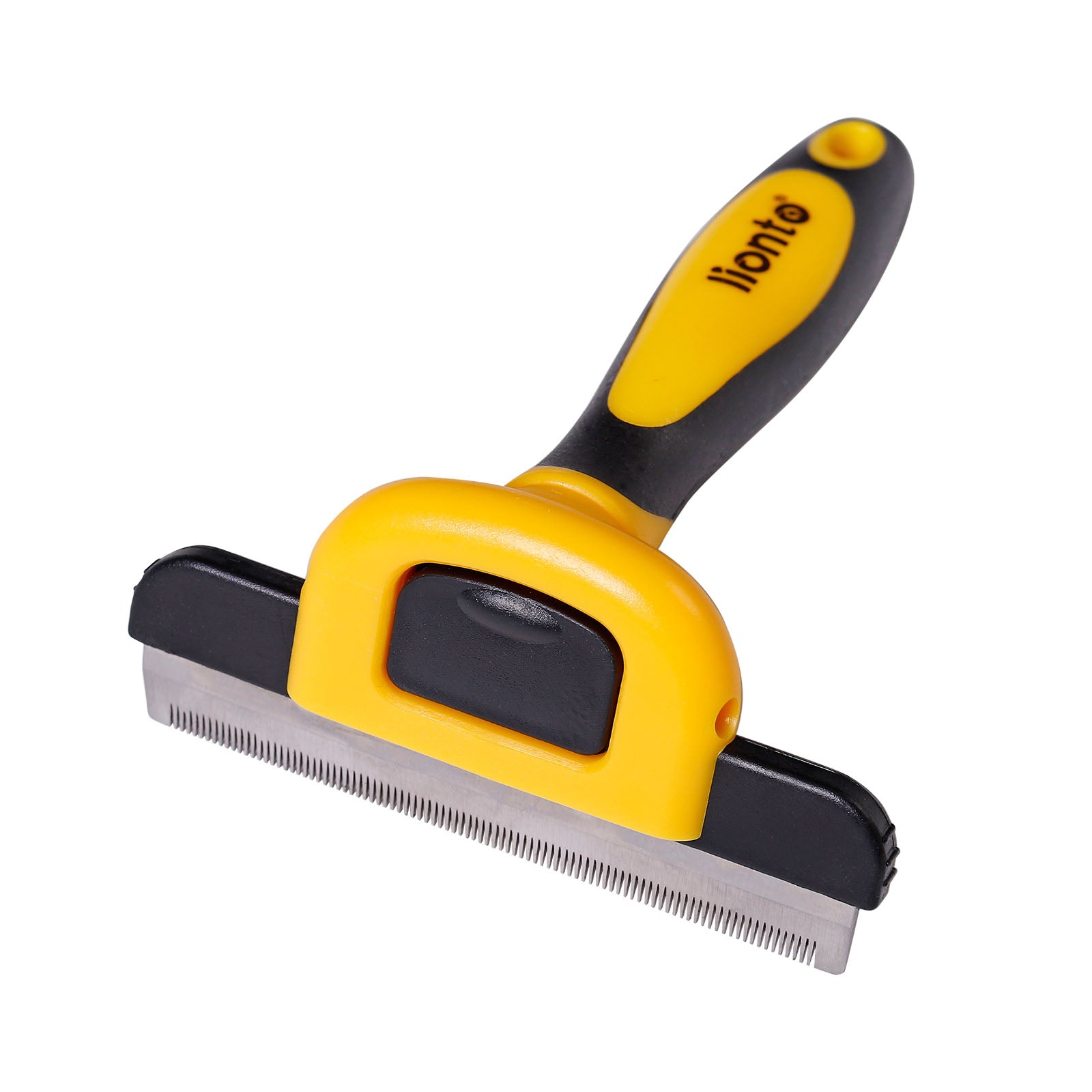 Haustierbürste für Hunde in gelb/schwarz gegen Schmutz, Verknotungen und lose Haare
