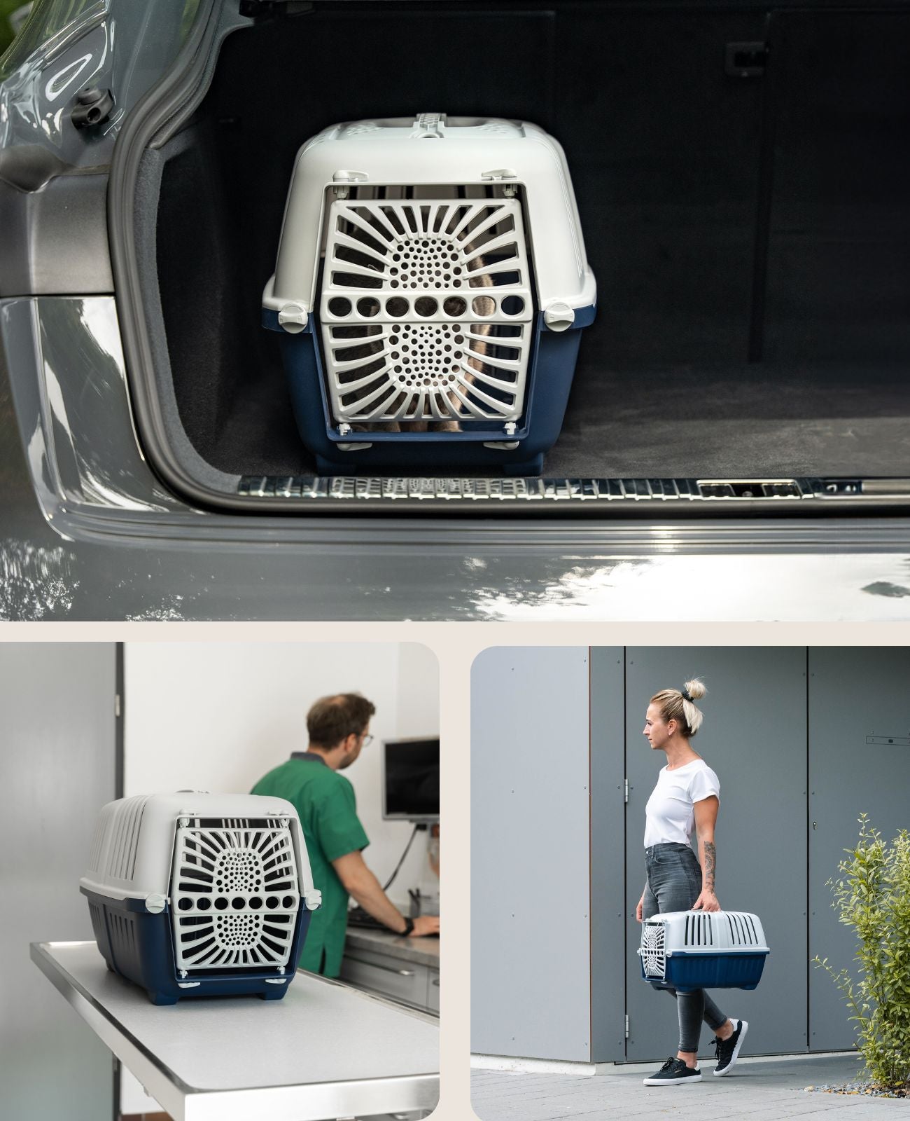 Hundetransportbox aus Kunststoff