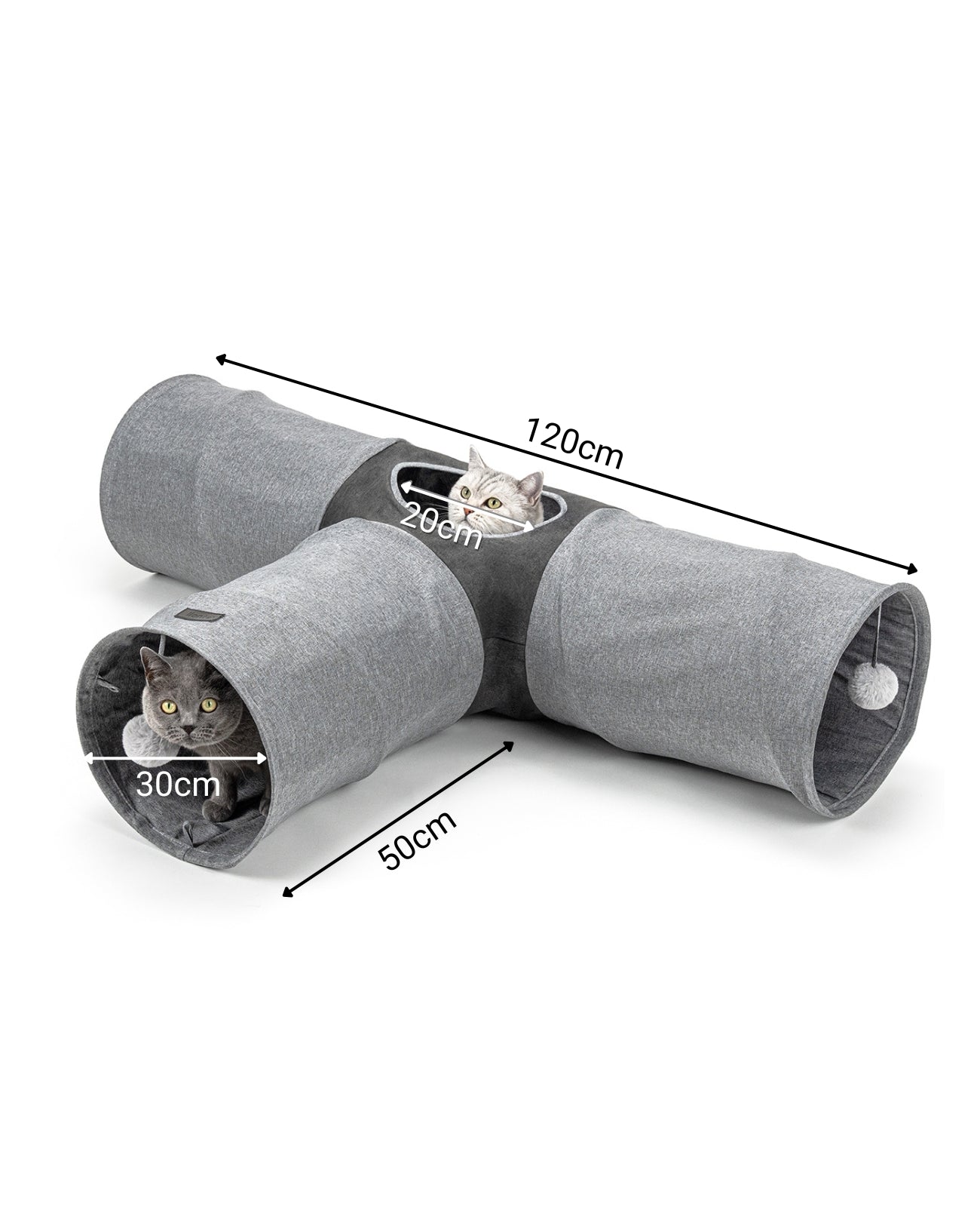 Katzentunnel mit Spielball