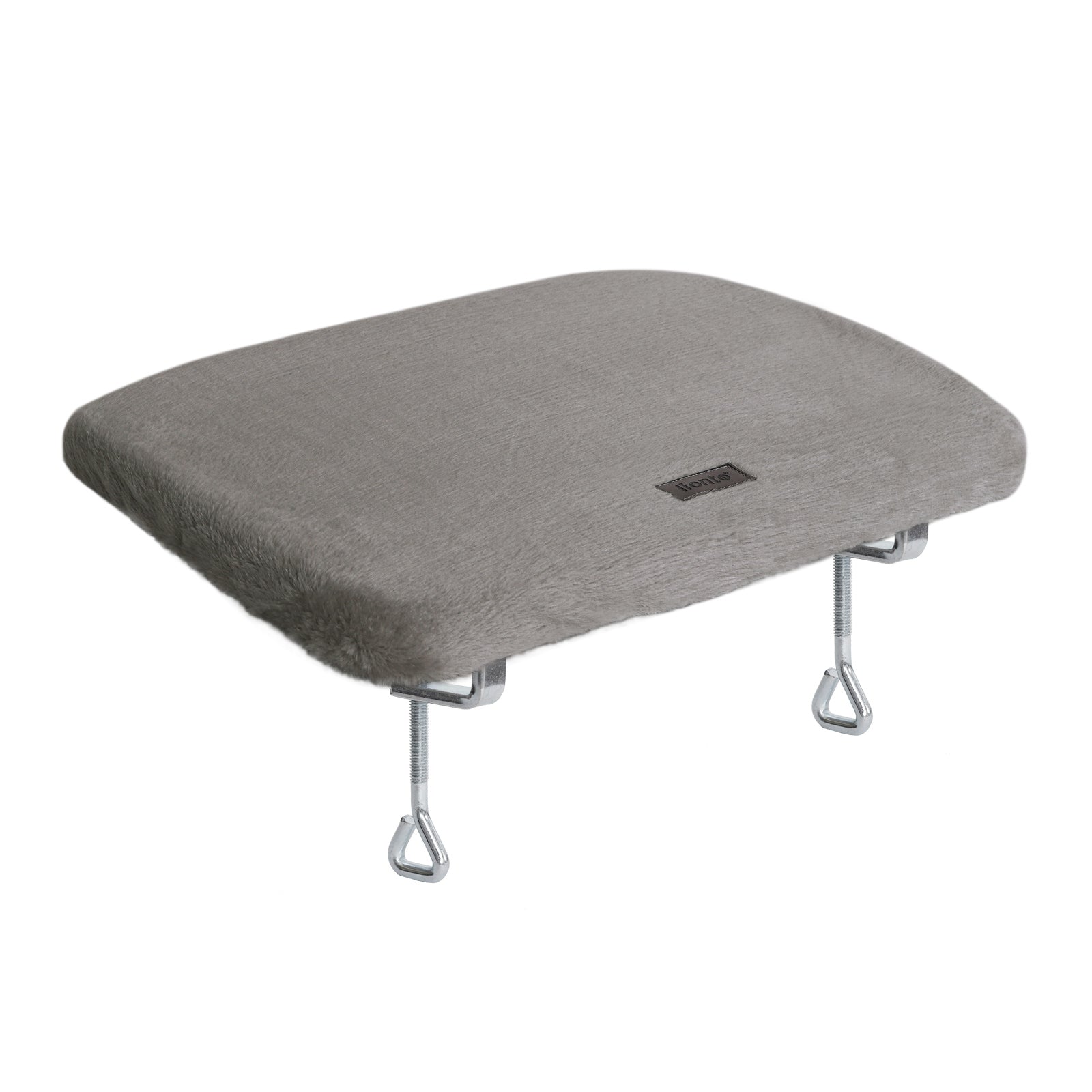 Fensterbankliege für Katzen in dunkelgrau mit zwei Schraubzwingen