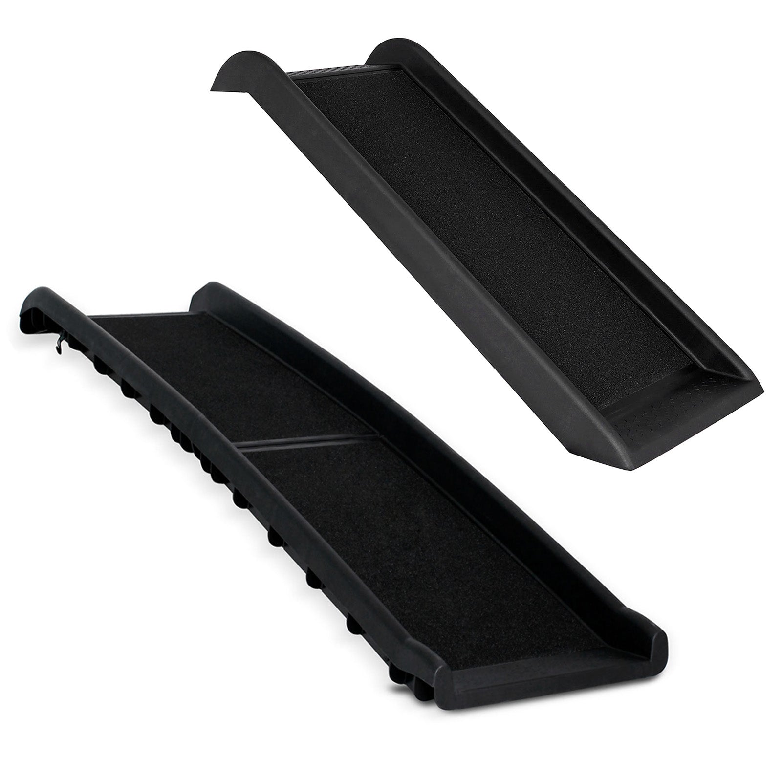 Hunderampe in zwei verschiedenen Größen aus Kunststoff nebeneinander