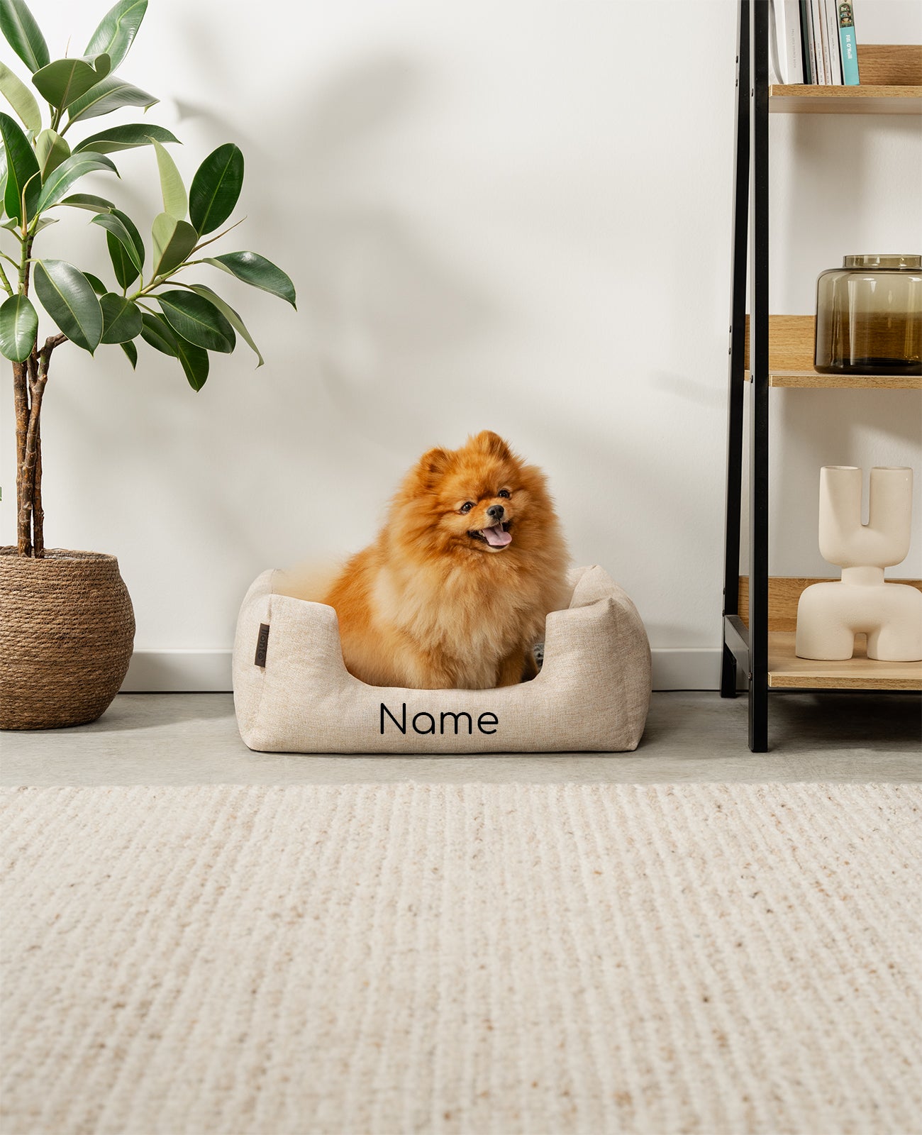 Heimtierbett mit Kuschelkissen, personalisiert