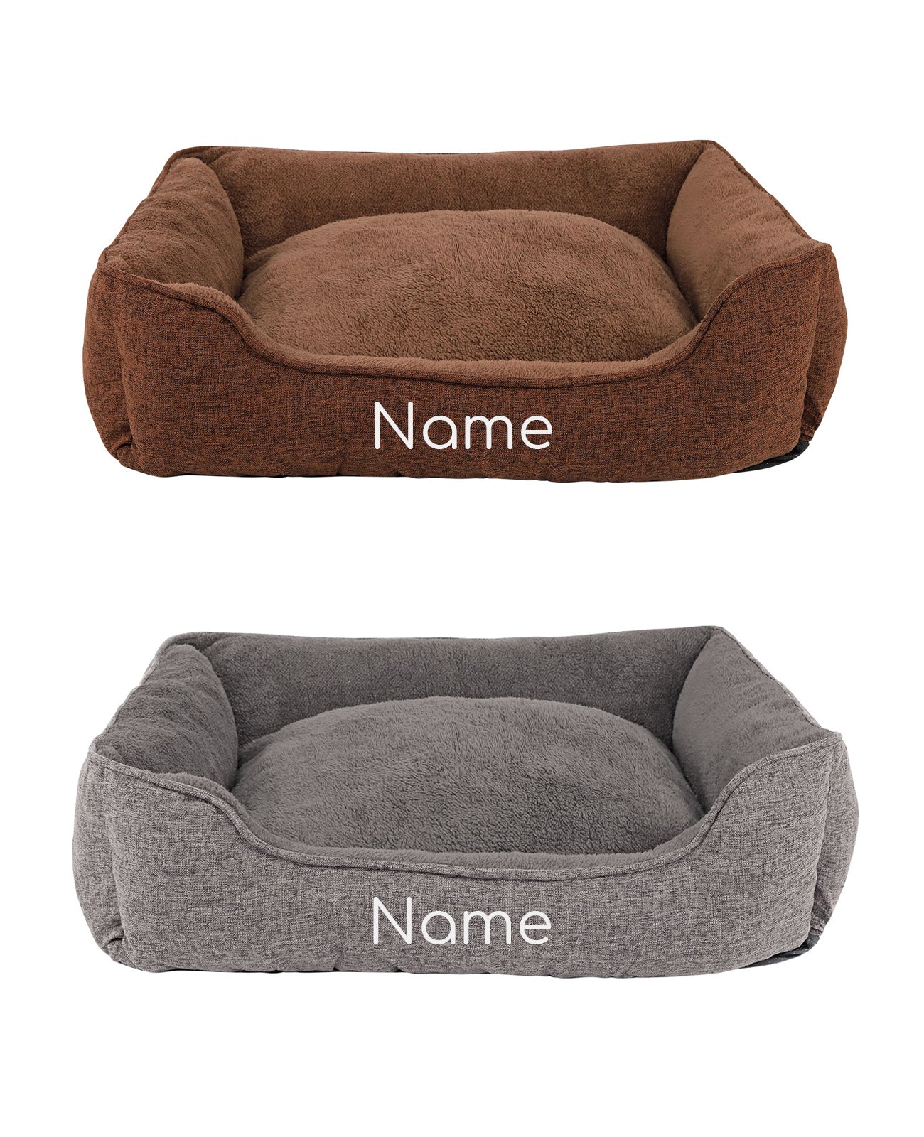Meliertes Heimtierbett, personalisiert