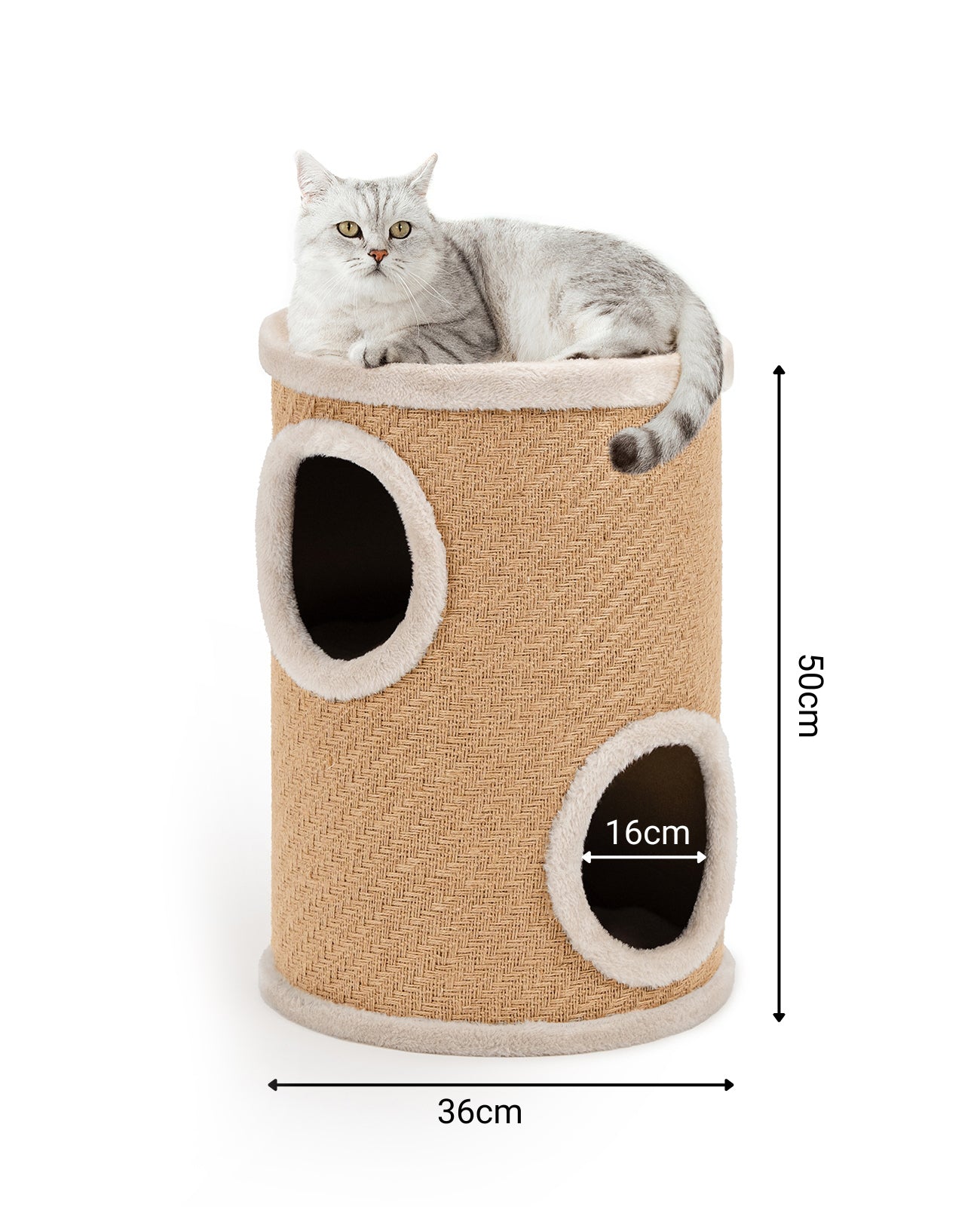 lionto Kratztonne aus Jute, verschiedene Höhen