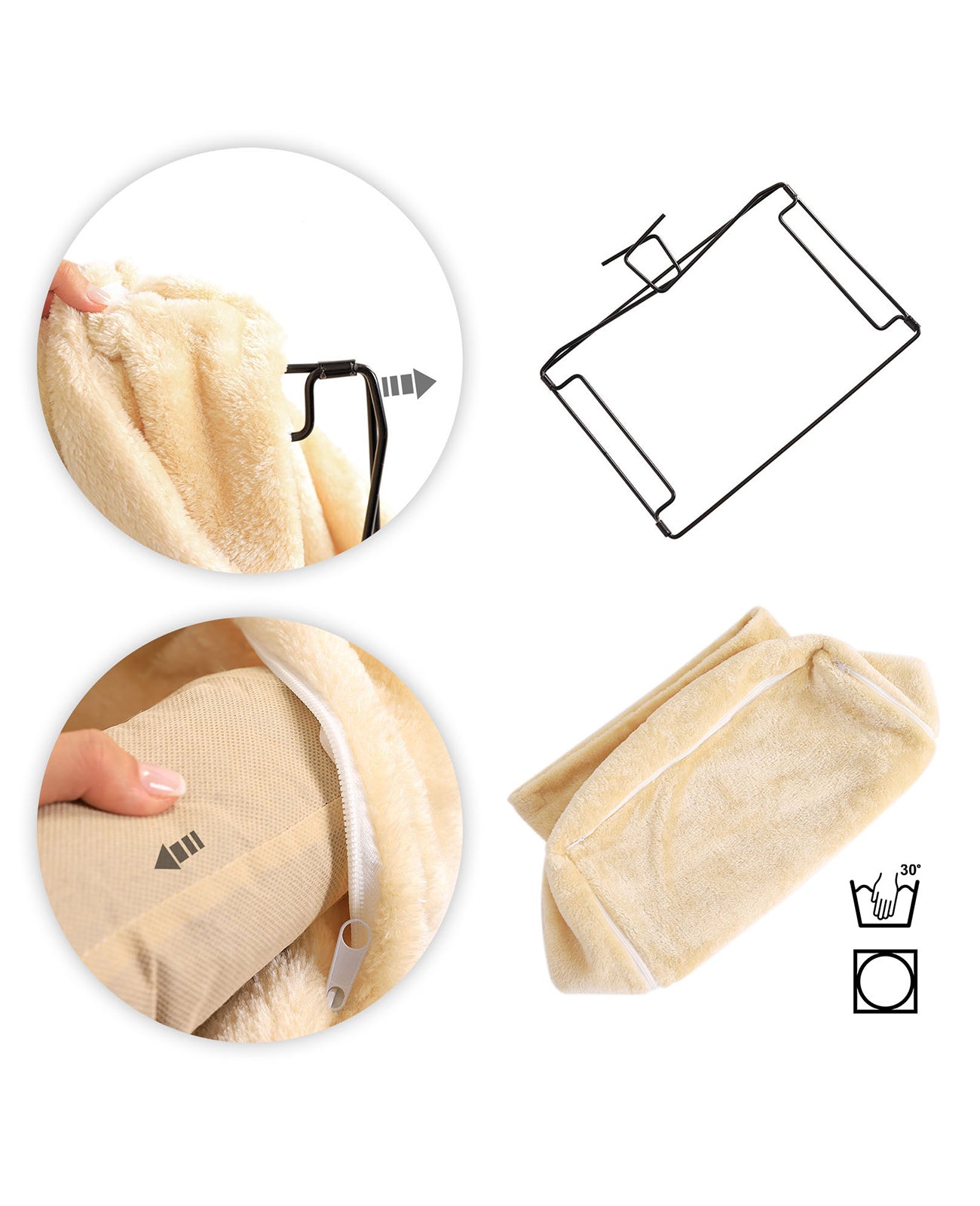 Katzenheizungsliege aus Plüsch