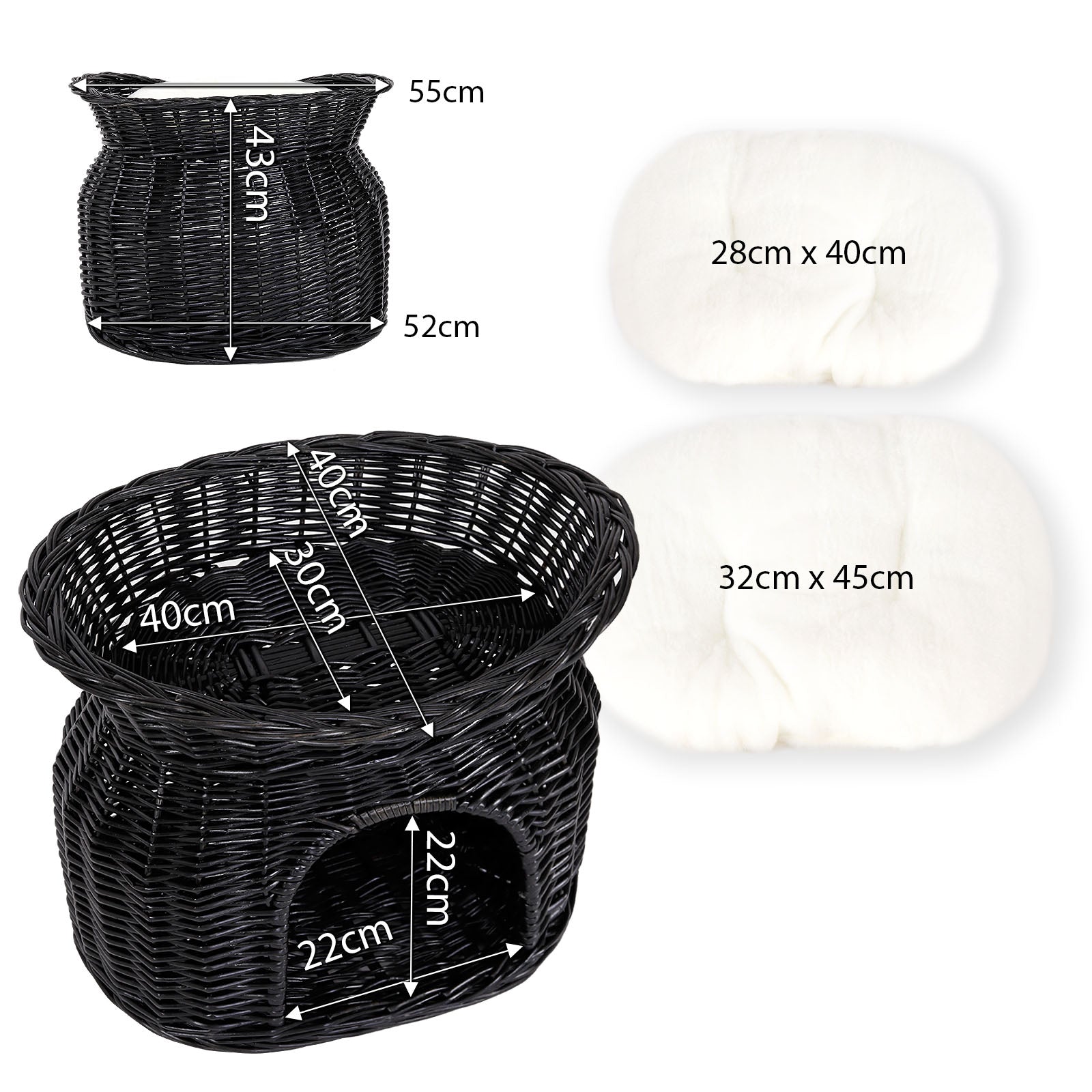 Weidenkorb für Katzen