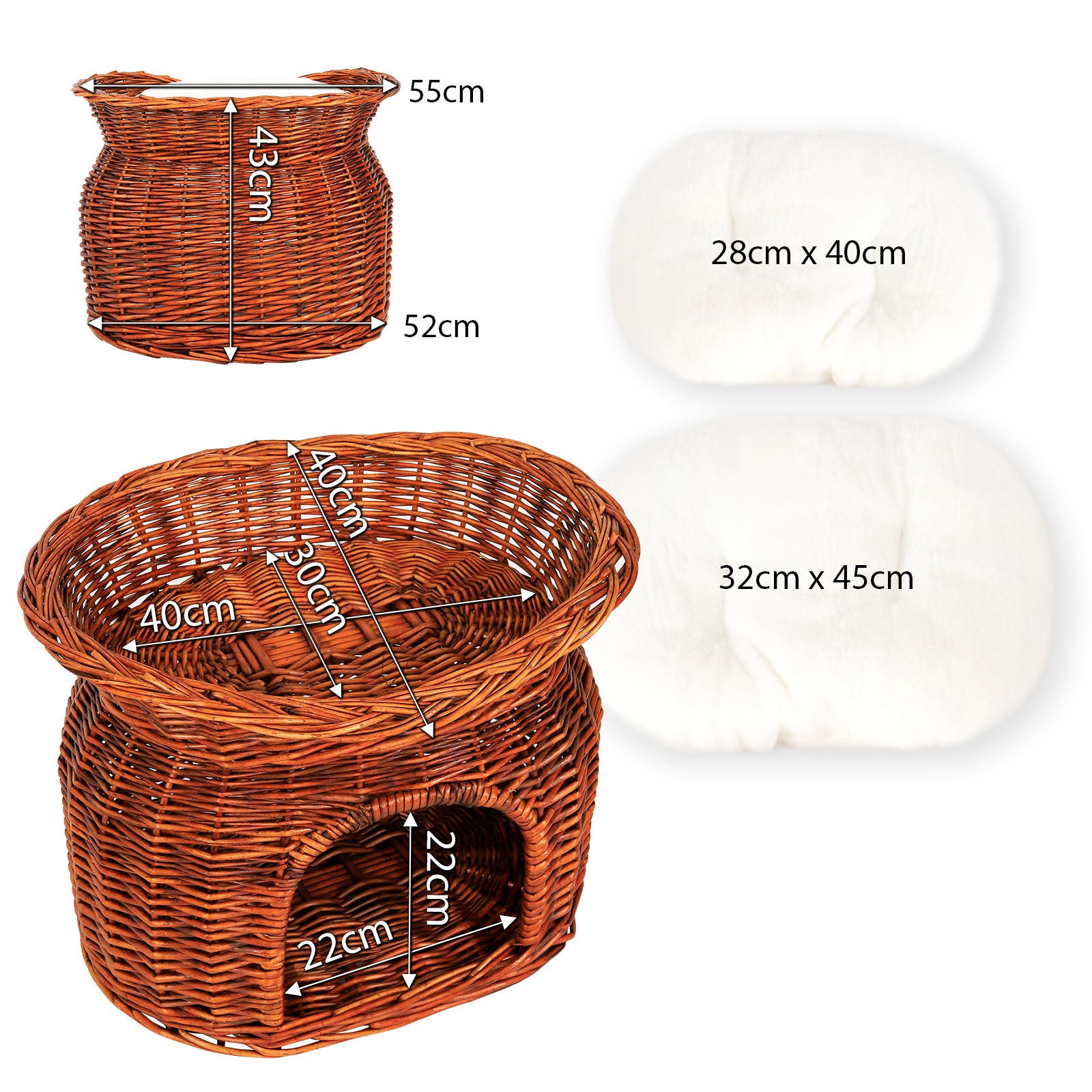 Weidenkorb für Katzen