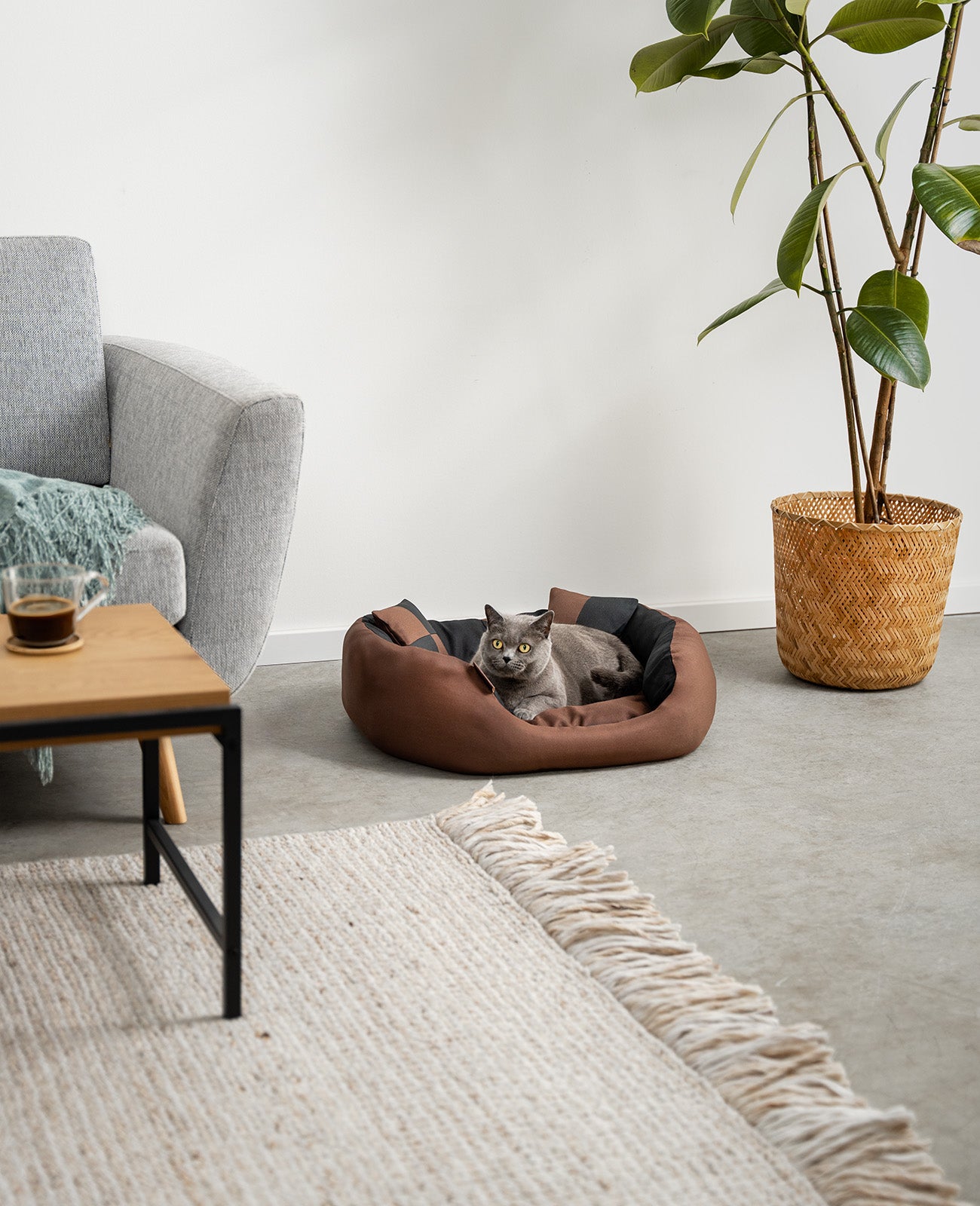 4-in-1 Katzenbett mit Wendekissen