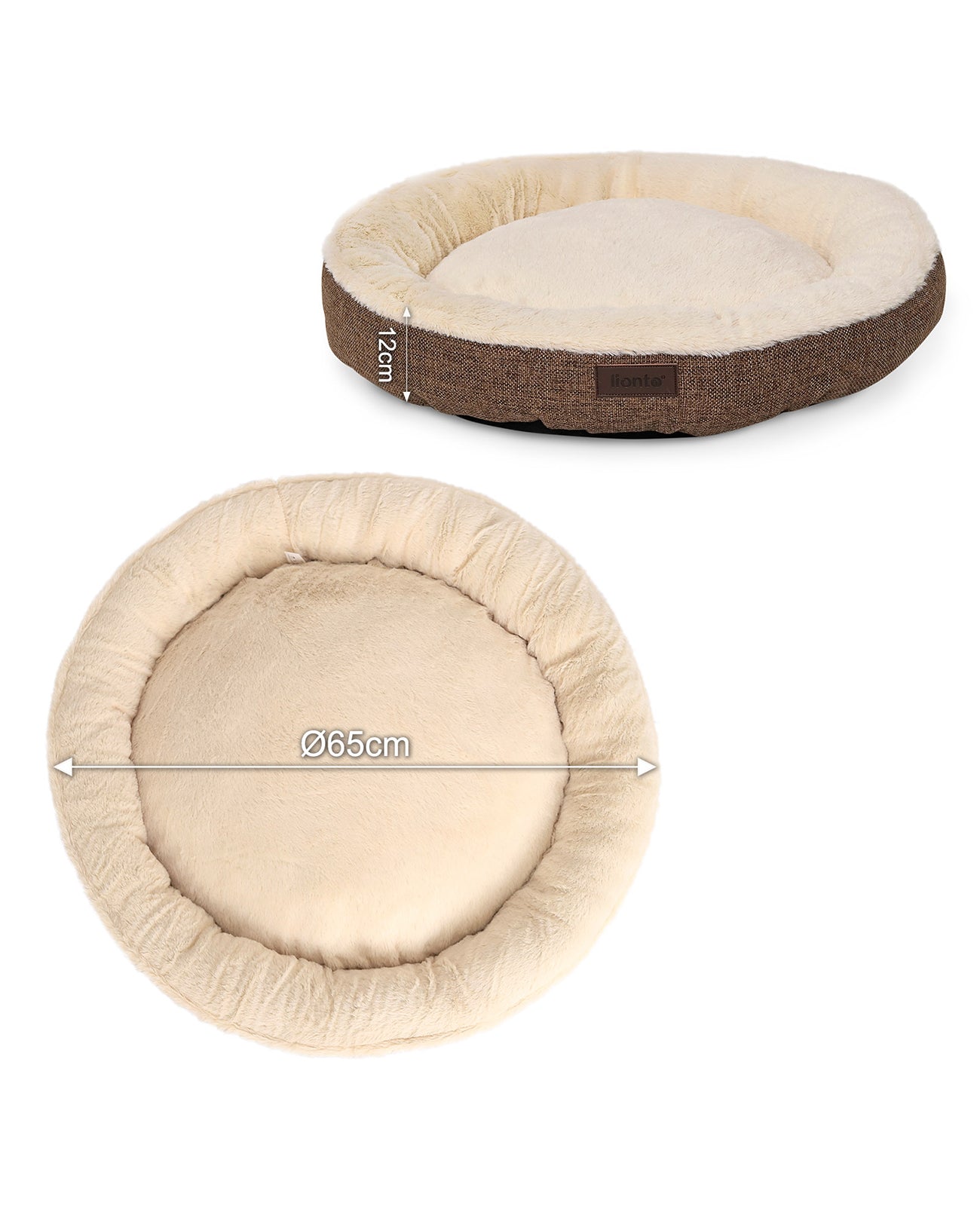 Rundes Hundebett in Donutform