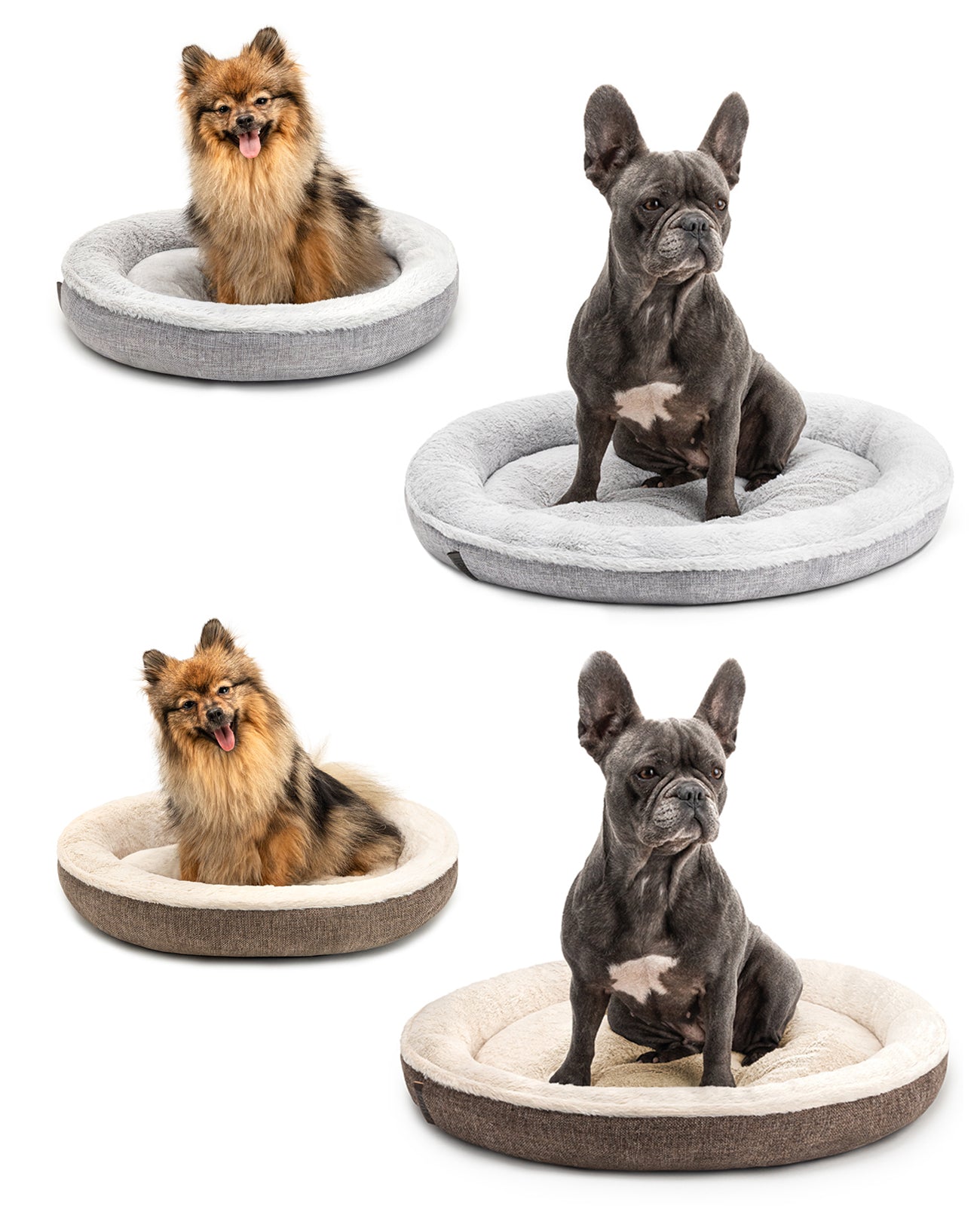 Rundes Hundebett in Donutform