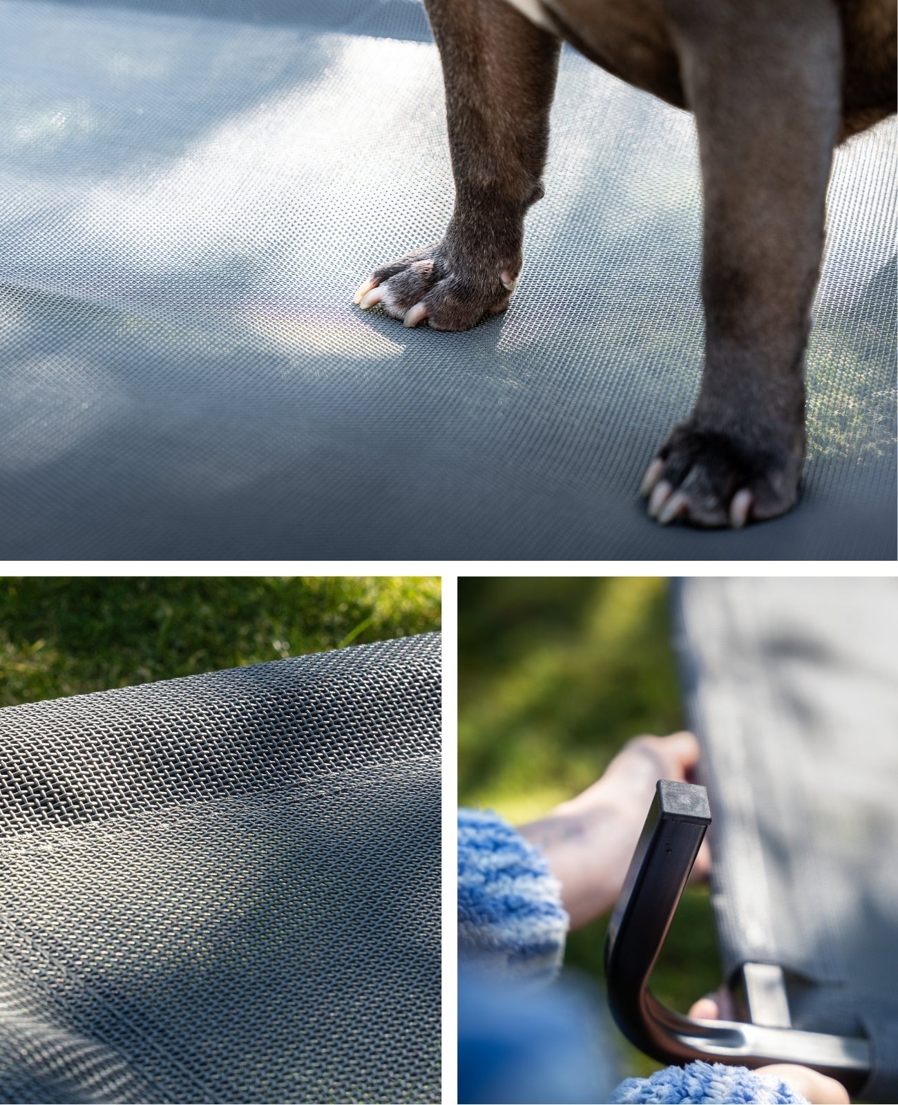 Erhöhte Hundeliege für Haus und Garten