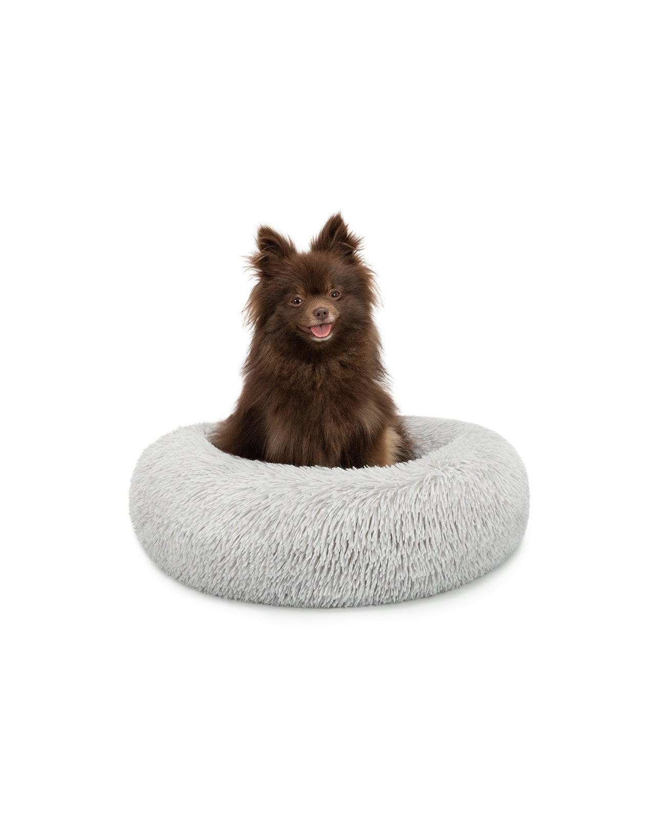 Rundes Hundebett in Donutform aus Plüsch
